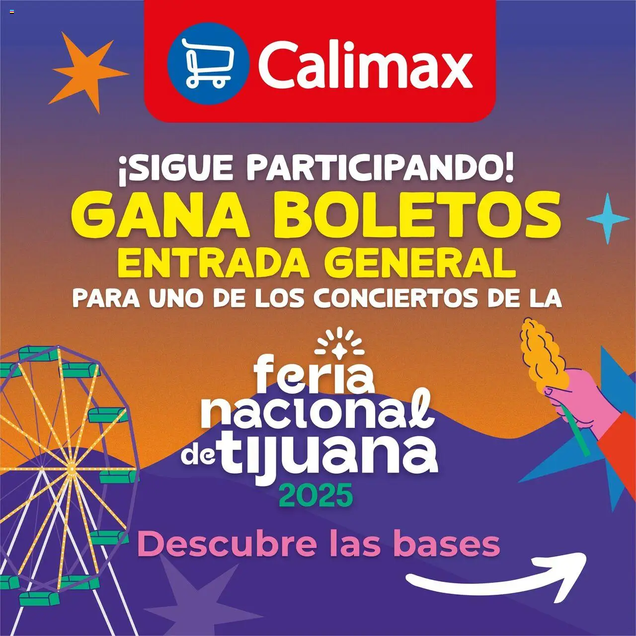 Folleto Vive la Feria Nacional de Tijuana Calimax y sus promociones válidas desde el 15/08/2025 - Número de página 1
