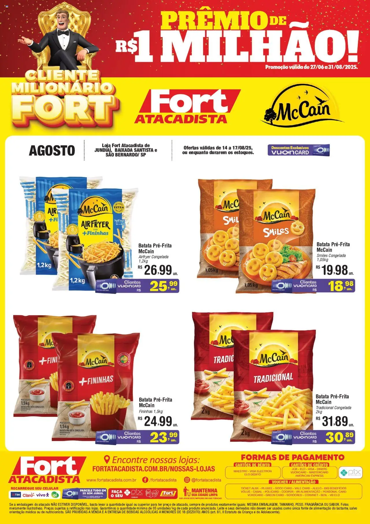 Fort Atacadista folheto "Ofertas McCain" válido a partir de 14/08/2025 - número de página 1