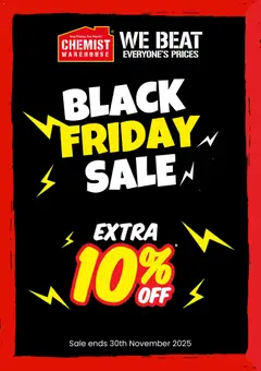 Preview of catalogue Black Friday from shop Chemist Warehouse valid 27/11/2025