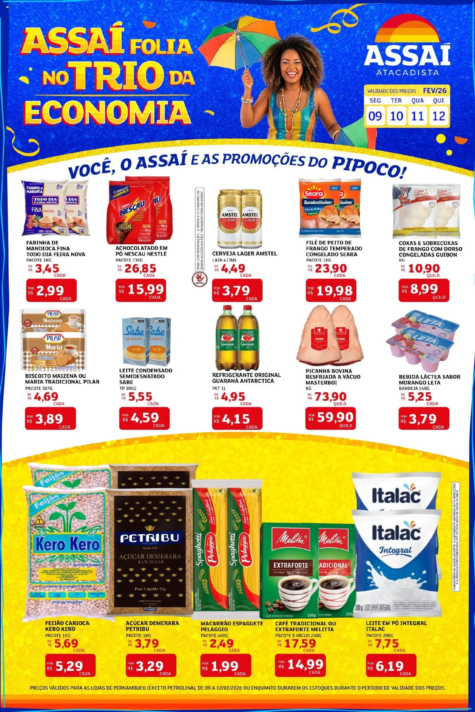 Pré-Visualização do folheto "Encarte - PE" da loja Assaí Atacadista válido a partir de 09/02/2026