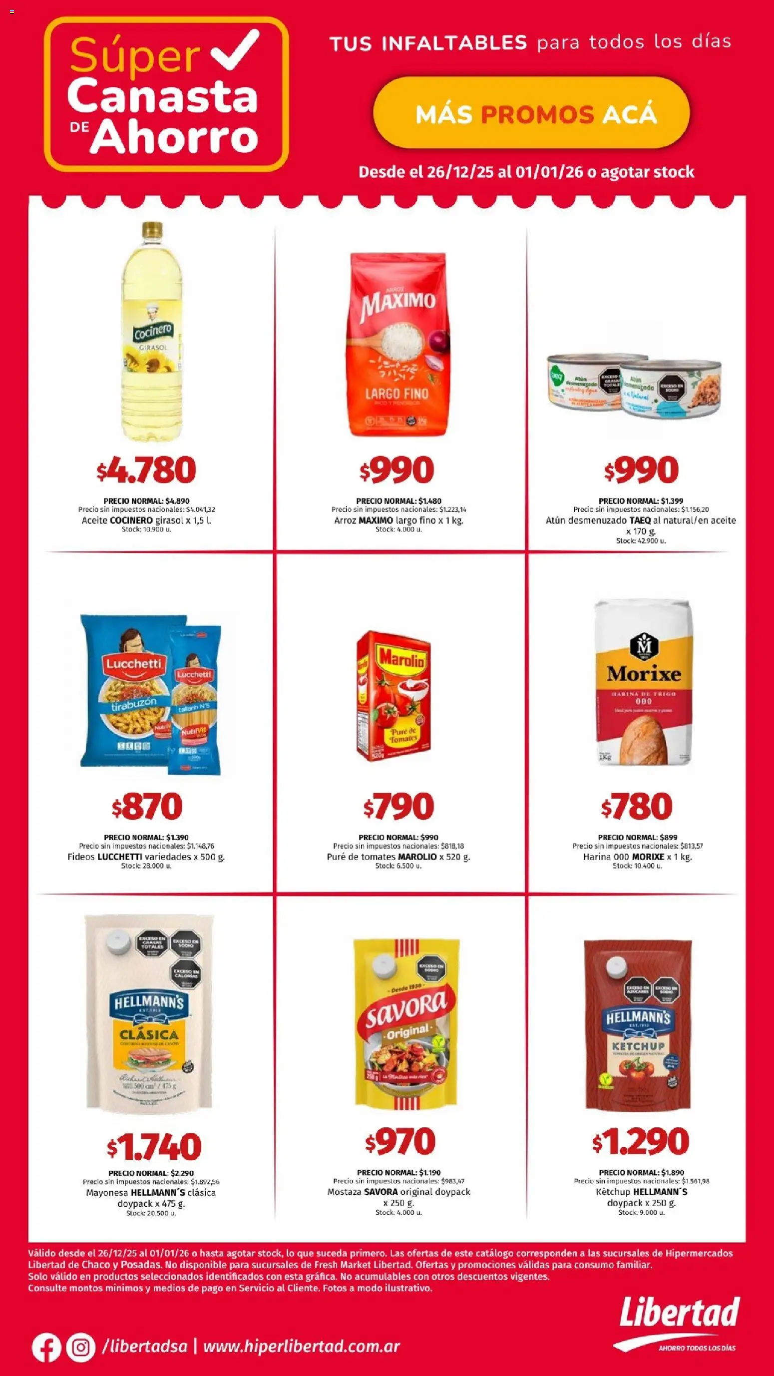 Vista previa del folleto de la tienda Hipermercado Libertad válido desde el 26/12/2025 