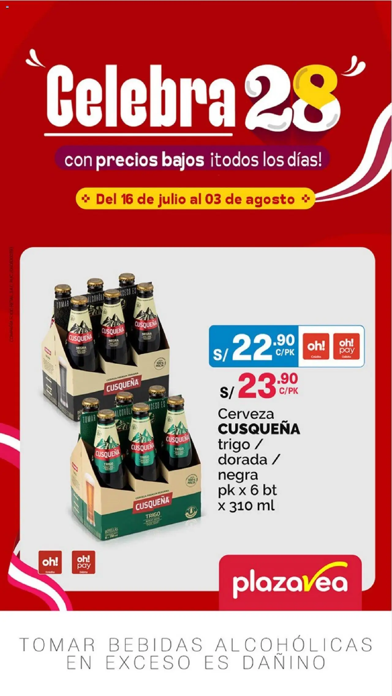 Plaza Vea Inserto Multimarca Fiestas Patrias (16/07/2025 - 03/08/2025) - ofertas de hoy - número de página 1