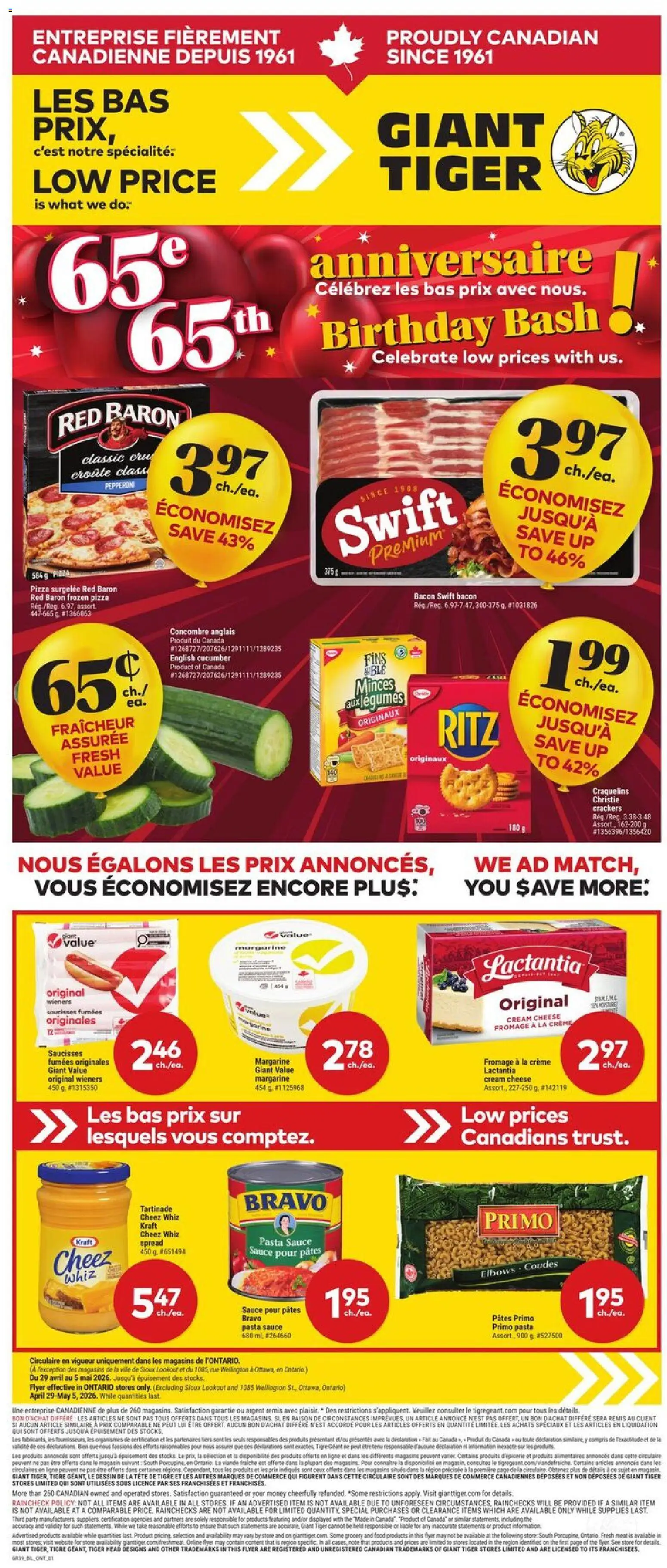 Preview of leaflet Giant Tiger Circulaire from shop Giant Tiger is valid from Apr 29, 2026