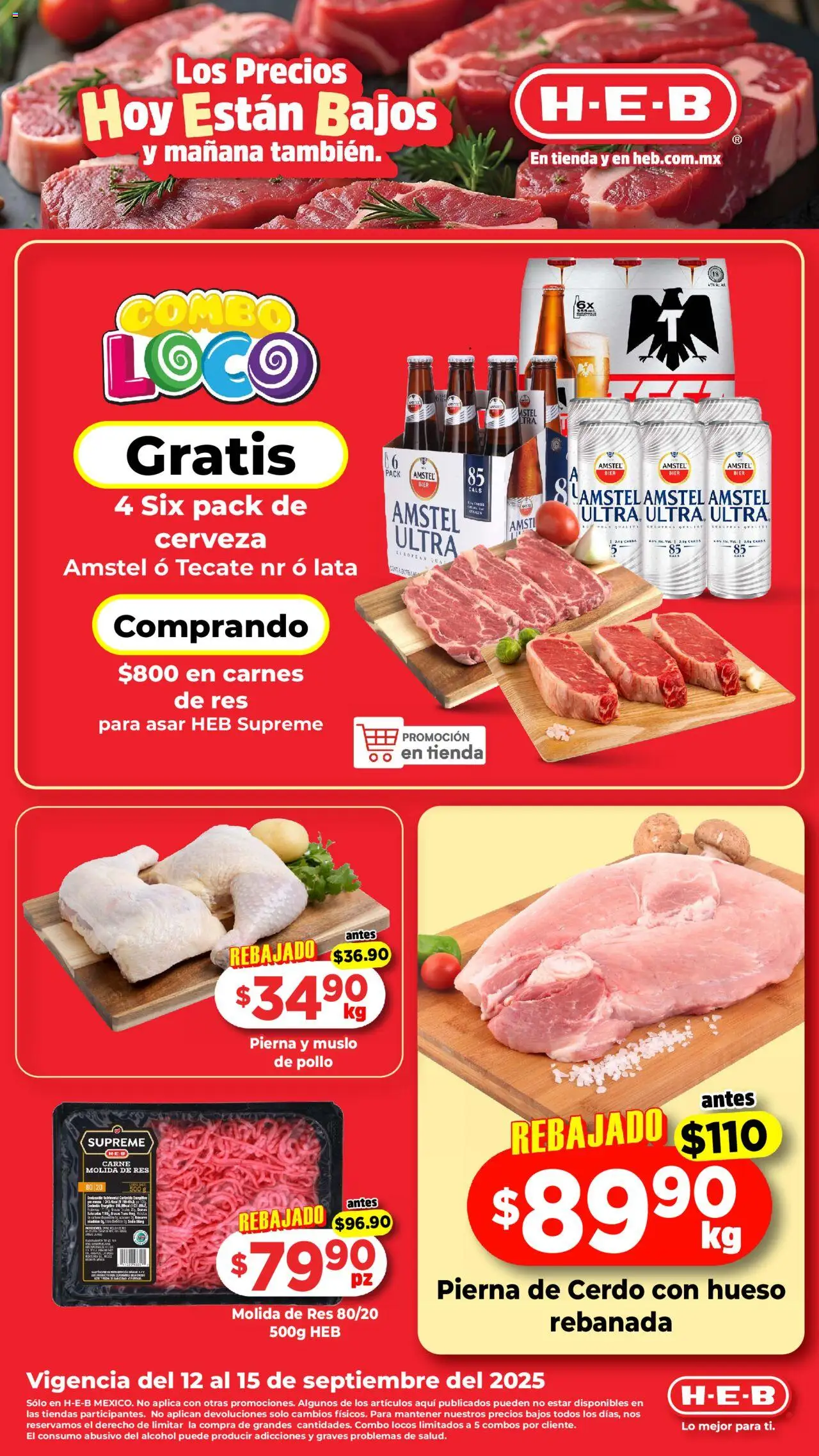 Folleto H-E-B y sus promociones válidas desde el 12/09/2025 - Número de página 1