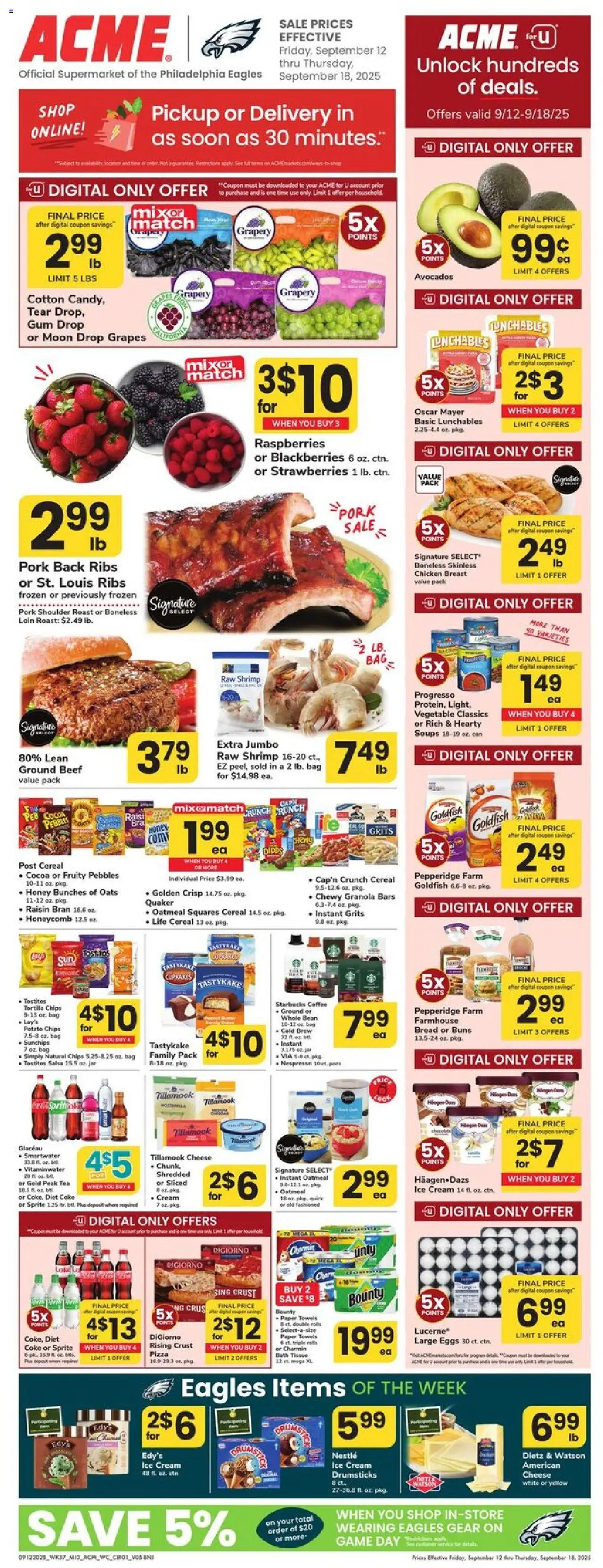 Acme Weekly Ad - NJ from 09/12/2025 - Circular, Flyer - Page number 1