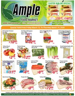 Un aperçu du dépliant Ample Food Market weekly flyer Brampton du magasin Ample Food Market est valide à partir 13 mars 2026