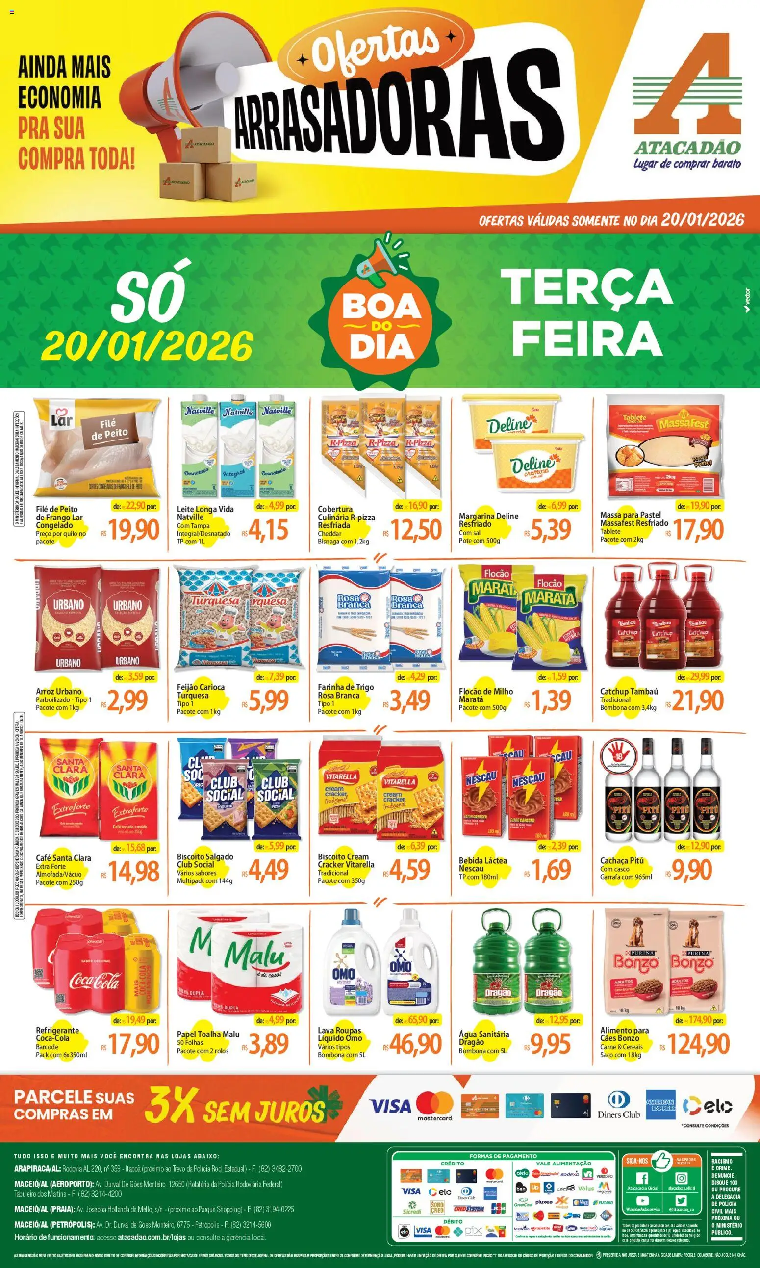 Pré-Visualização do folheto "Ofertas - AL" da loja Atacadão válido a partir de 20/01/2026