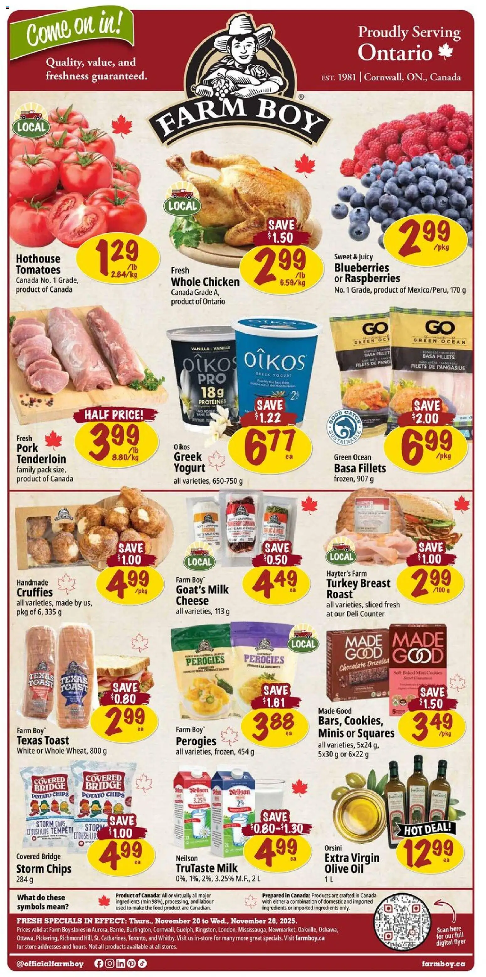 Preview of leaflet Weekly flyer / circulaire from shop Farm Boy is valid from Nov 20, 2025