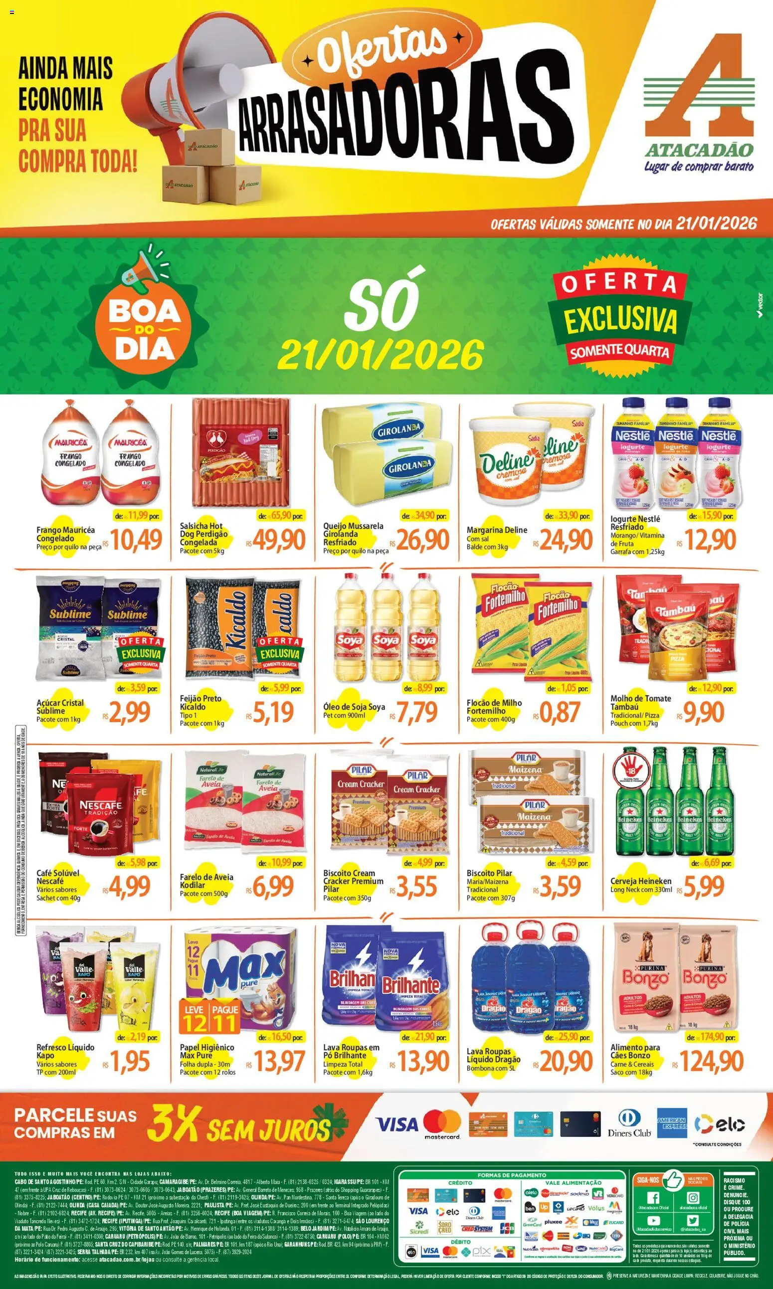 Pré-Visualização do folheto "Ofertas - PE" da loja Atacadão válido a partir de 21/01/2026