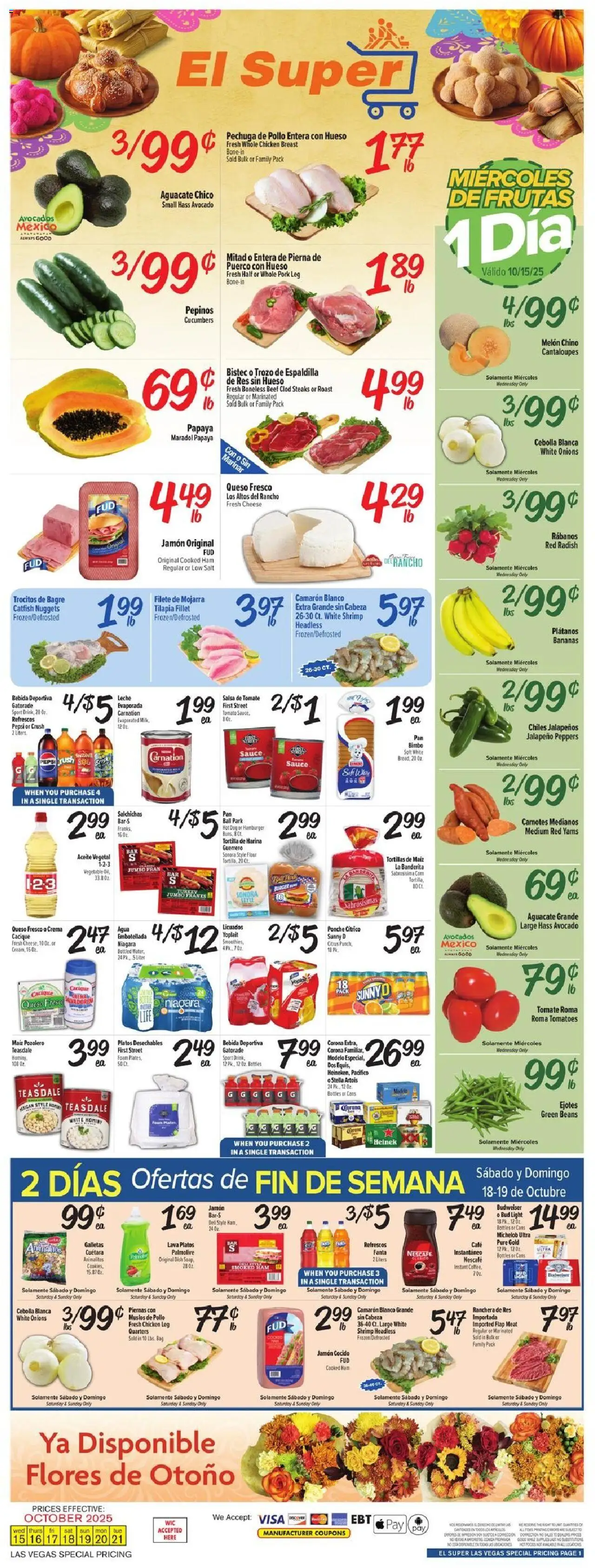 El Super Weekly Ad from 10/15/2025 - Flyer - Page number 1