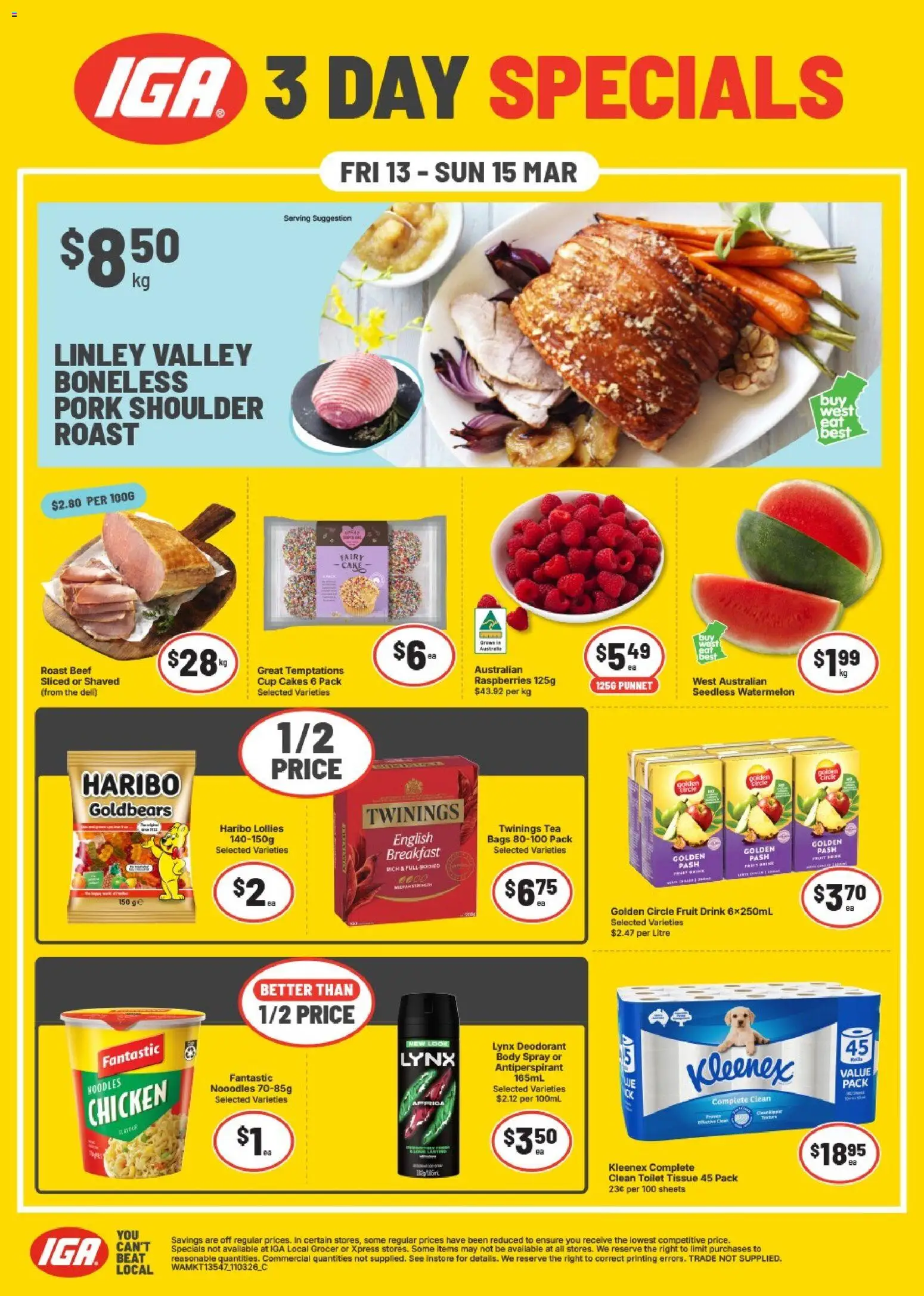 Preview of catalogue IGA Weekend Specials NT/WA from shop IGA valid 13/03/2026