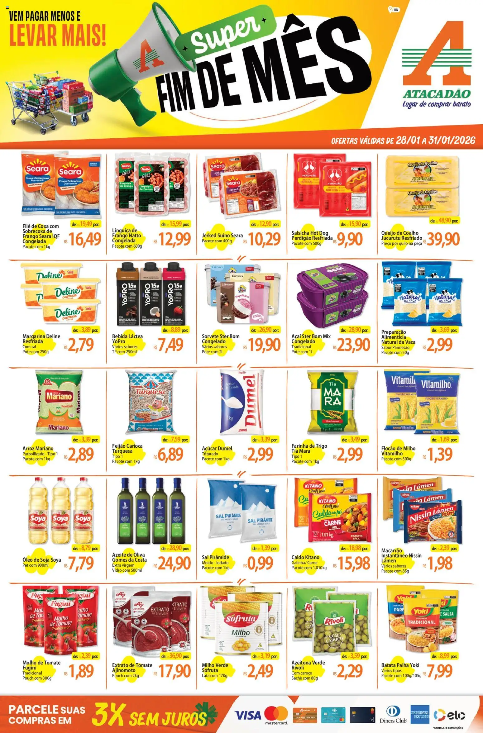 Pré-Visualização do folheto "Ofertas - RN" da loja Atacadão válido a partir de 28/01/2026