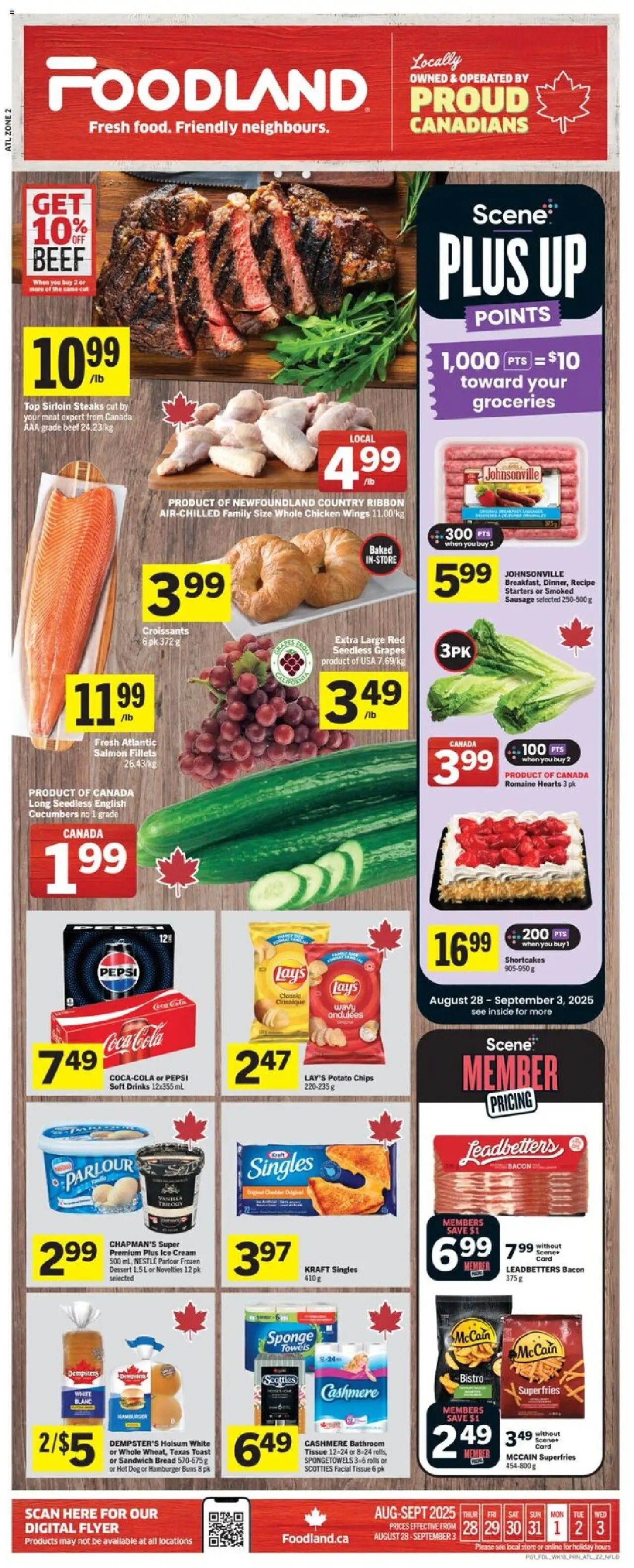 Foodland flyer valid from Aug 28, 2025 - page number 1