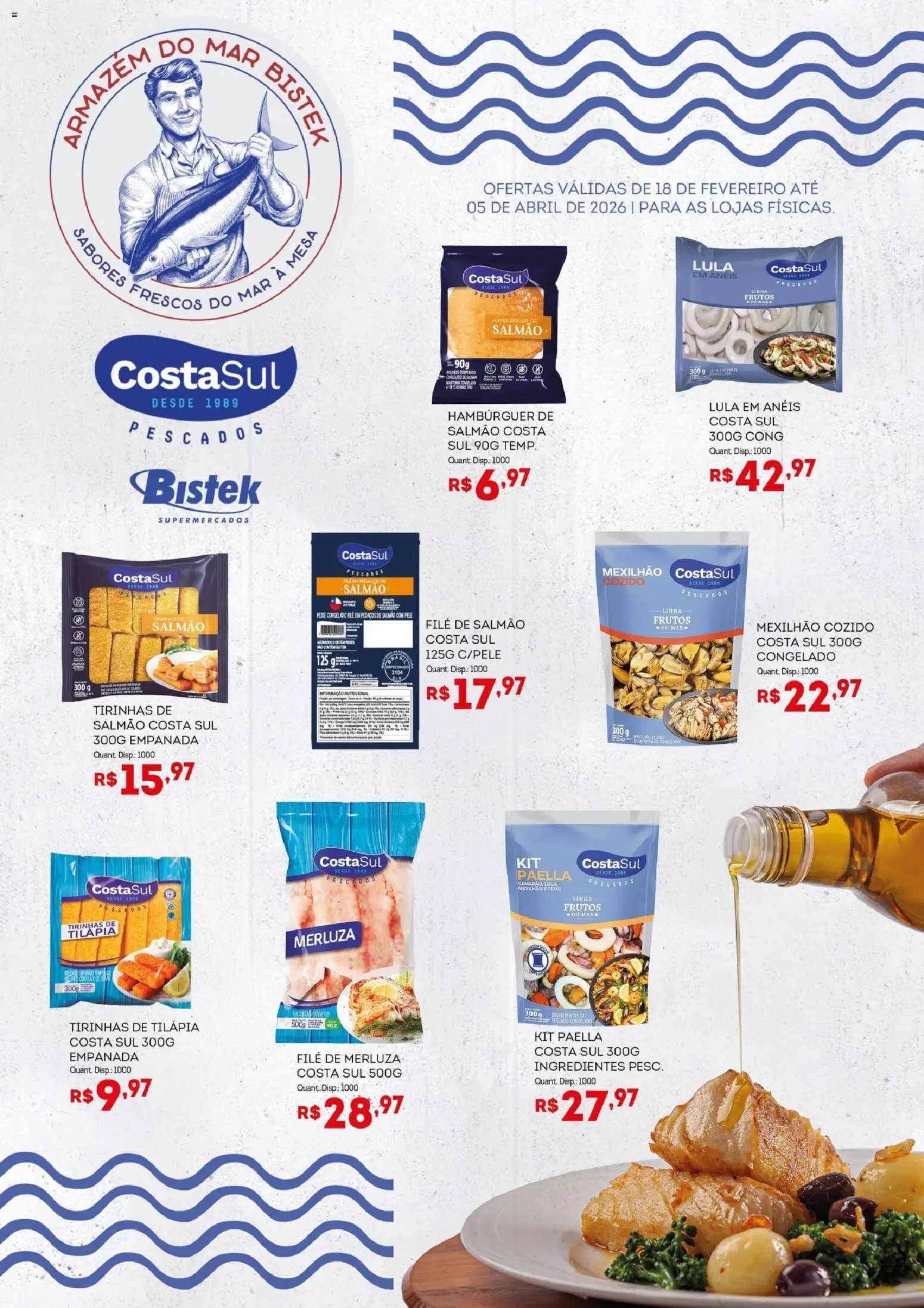 Pré-Visualização do folheto "Ofertas Costa Sul " da loja Bistek Supermercados válido a partir de 18/02/2026