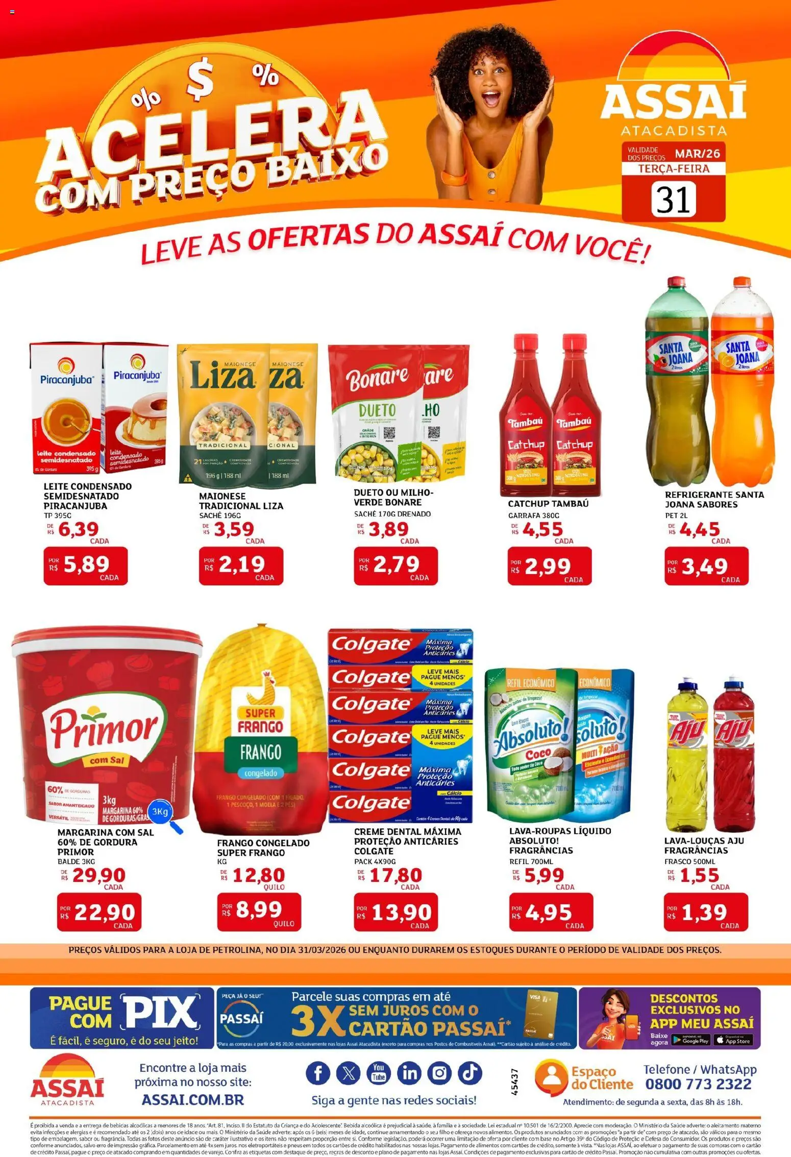 Pré-Visualização do folheto "Assaí Atacadista ofertas - PE" da loja Assaí Atacadista válido a partir de 31/03/2026