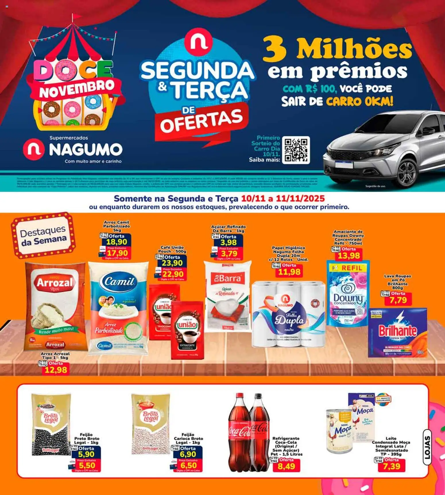 Pré-Visualização do folheto "Ofertas Segunda e Terça" da loja Nagumo válido a partir de 10/11/2025