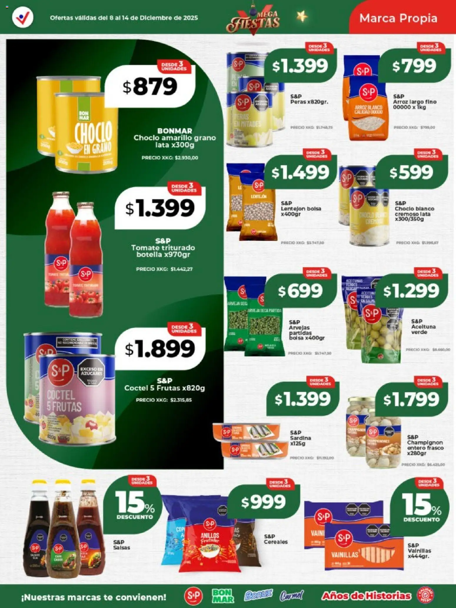 Vista previa del folleto de la tienda Vital válido desde el 08/12/2025 - Té, Bolsa, Tomate, Arroz, Peras, Salsas, Botella, Choclo