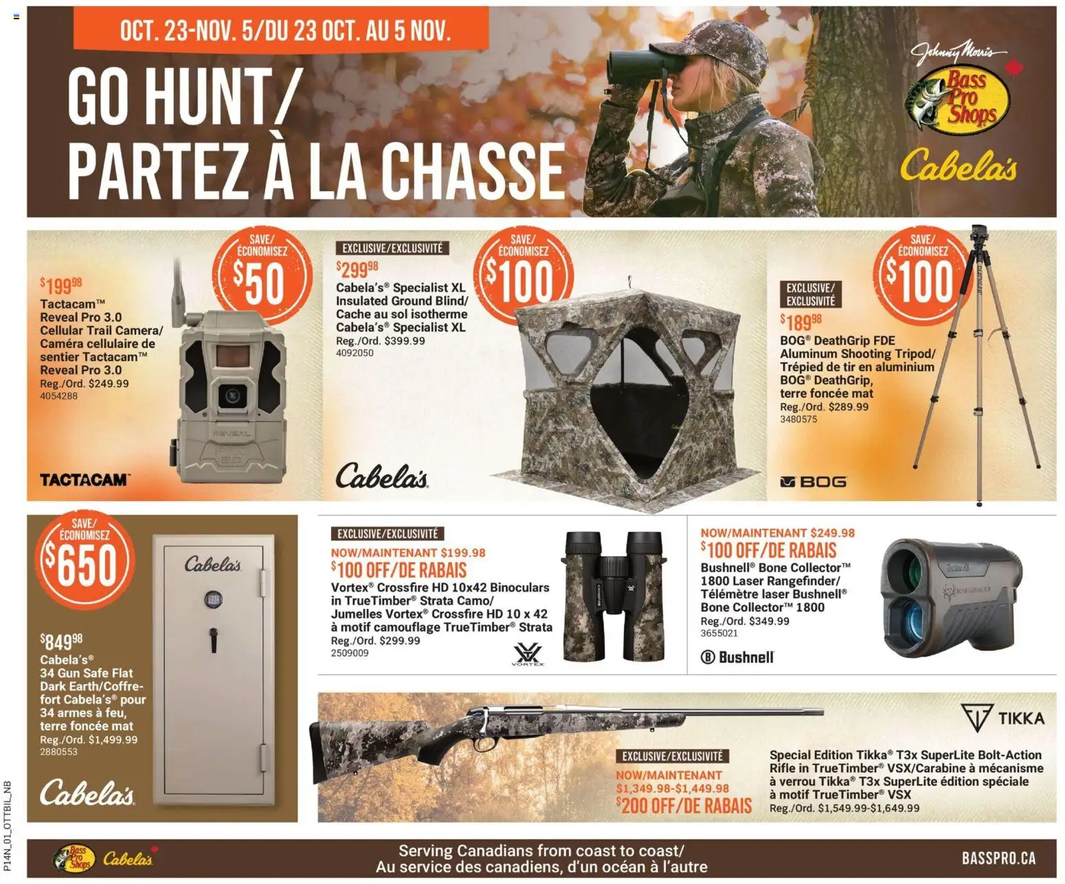 Preview of leaflet Weekly flyer / circulaire from shop Cabelas is valid from Oct 23, 2025 - Camera