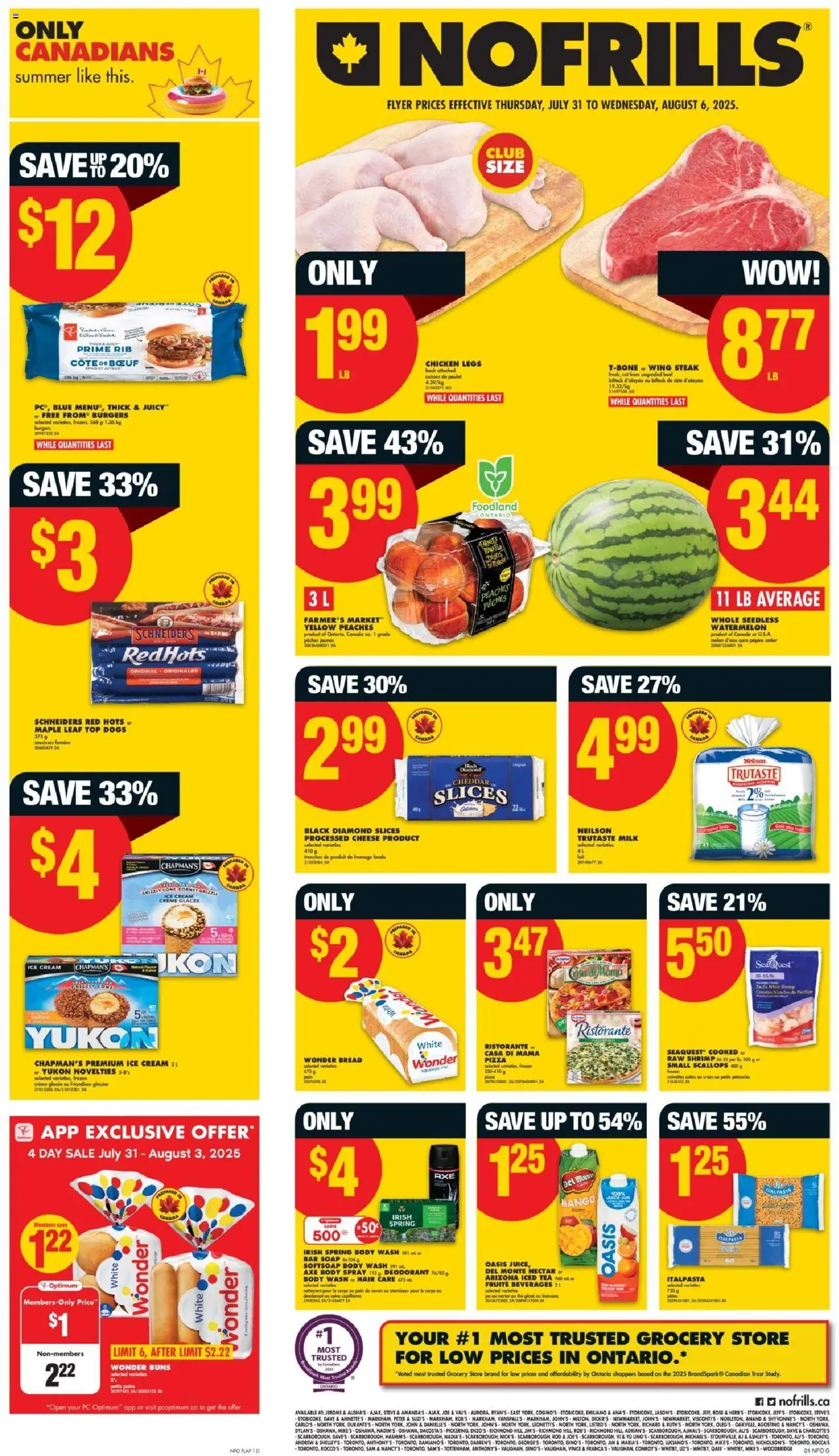 No Frills flyer valid from Jul 31, 2025 - page number 1