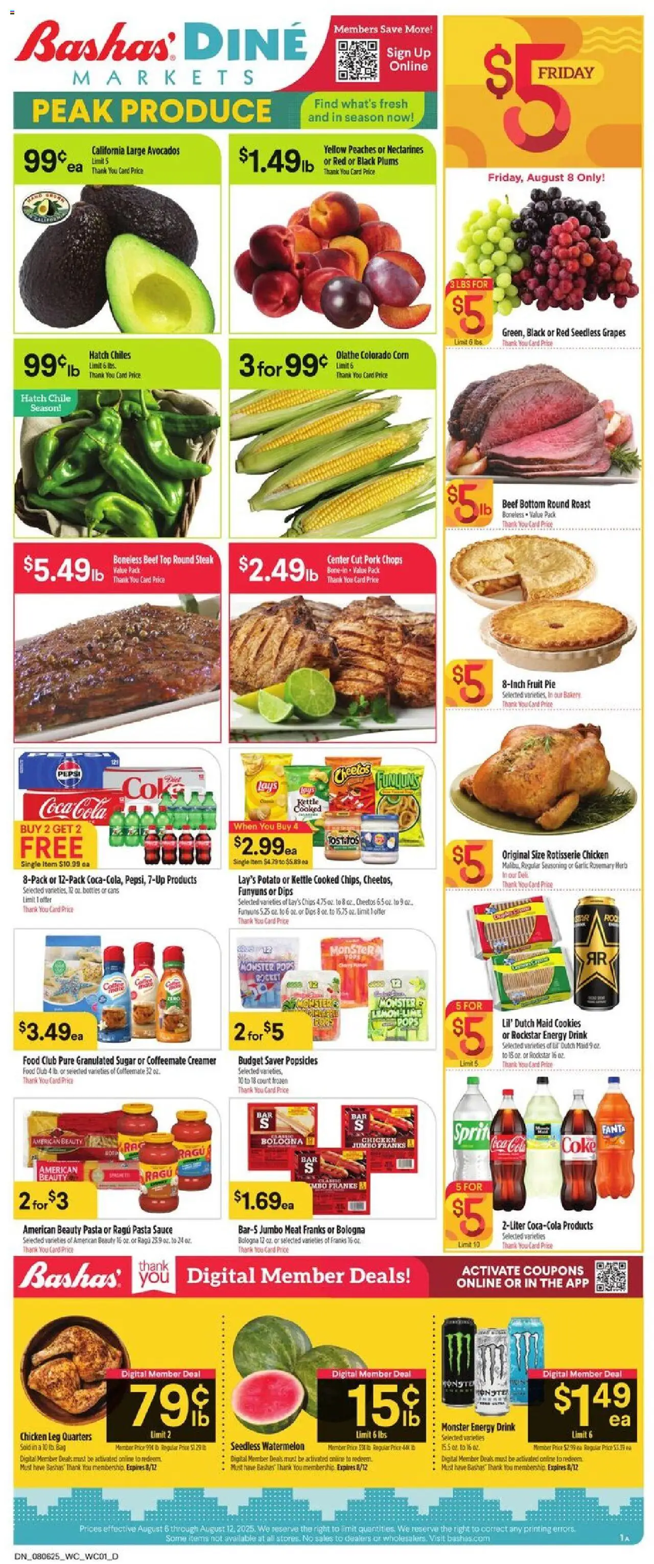 Basha's Dine from 08/06/2025 - Flyer - Page number 1