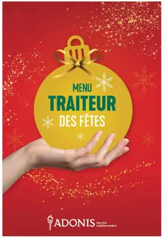 Un aperçu du dépliant Menu traiteur des fêtes du magasin Adonis est valide à partir 13 nov. 2025