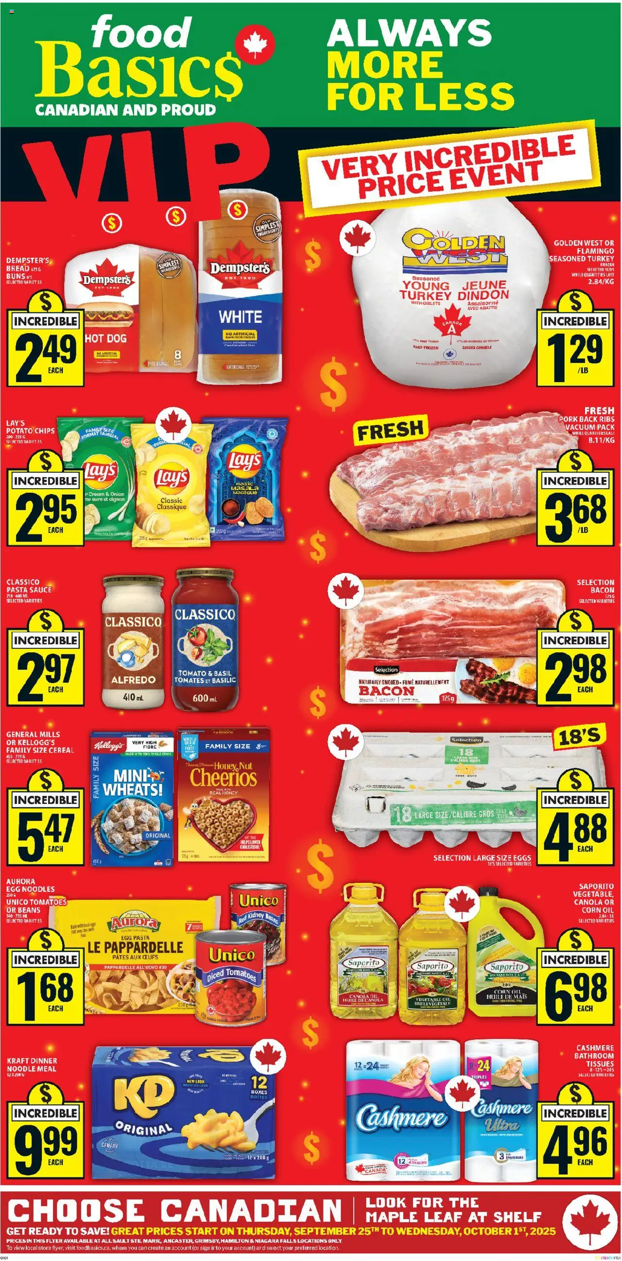 Food Basics flyer valid from Sep 25, 2025 - page number 1