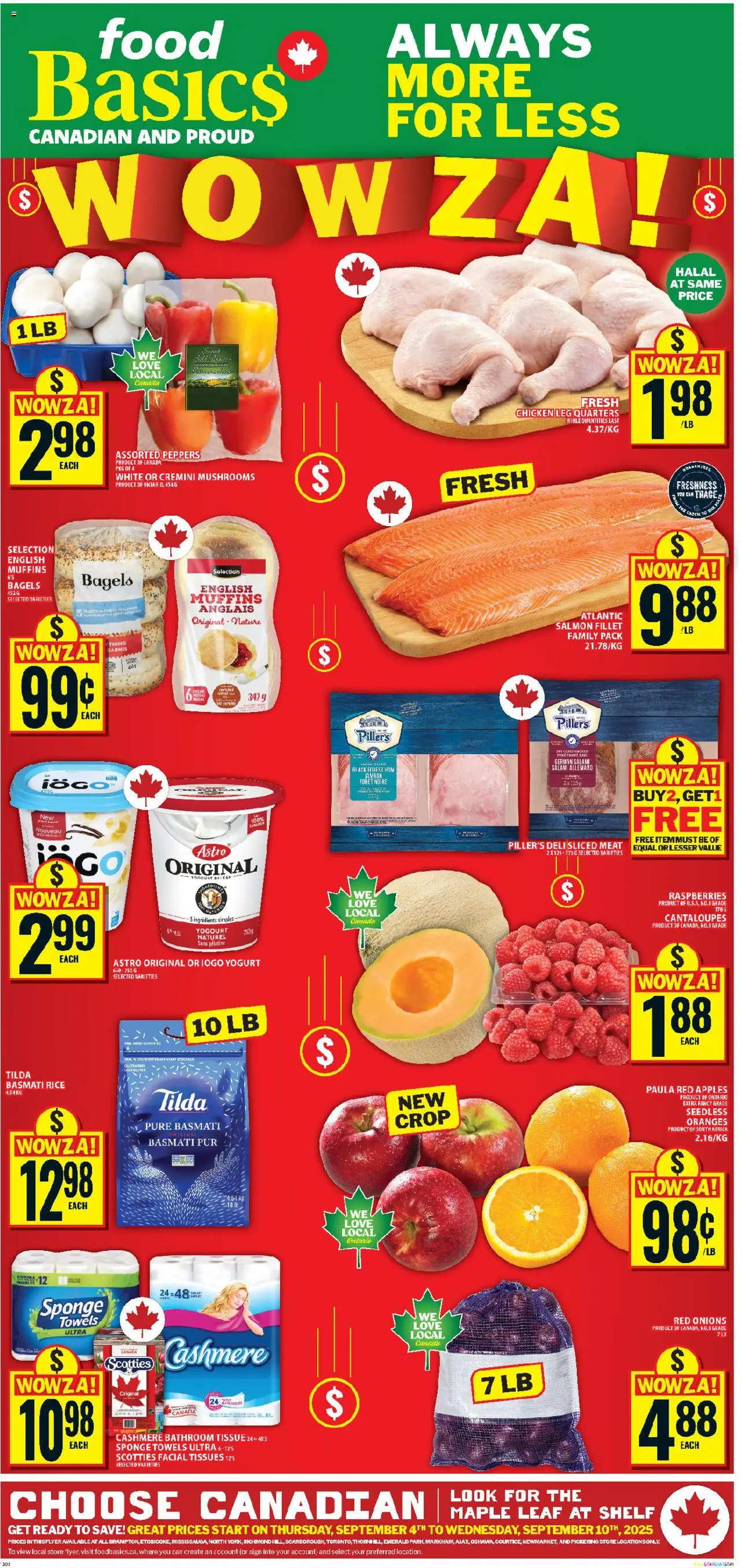 Food Basics flyer valid from Sep 04, 2025 - page number 1