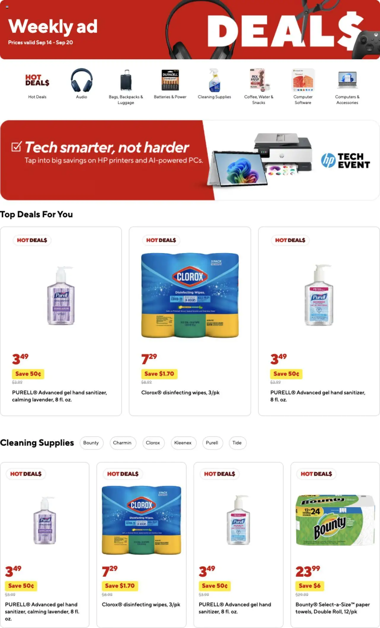 Staples Weekly Ad from 09/14/2025 - Flyer - Page number 1