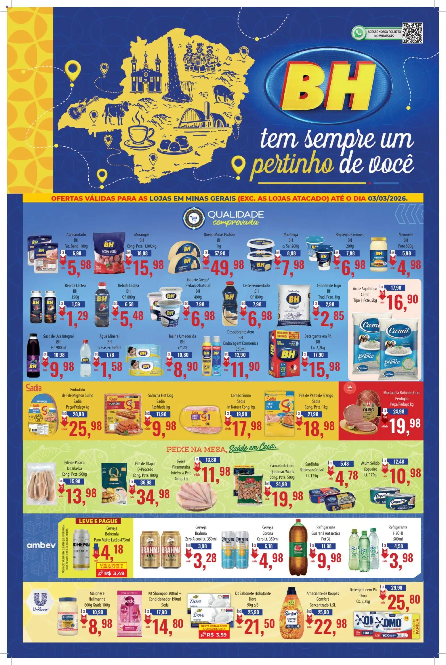 Pré-Visualização do folheto "Ofertas da semana" da loja Supermercados BH válido a partir de 19/02/2026