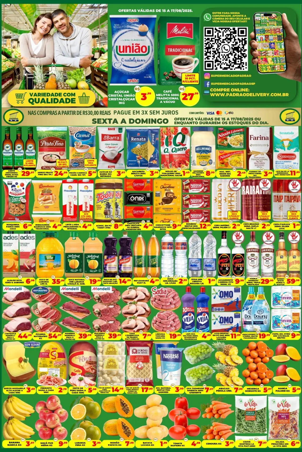 Supermercado Padrão folheto "Ofertas da semana" válido a partir de 15/08/2025 - número de página 1