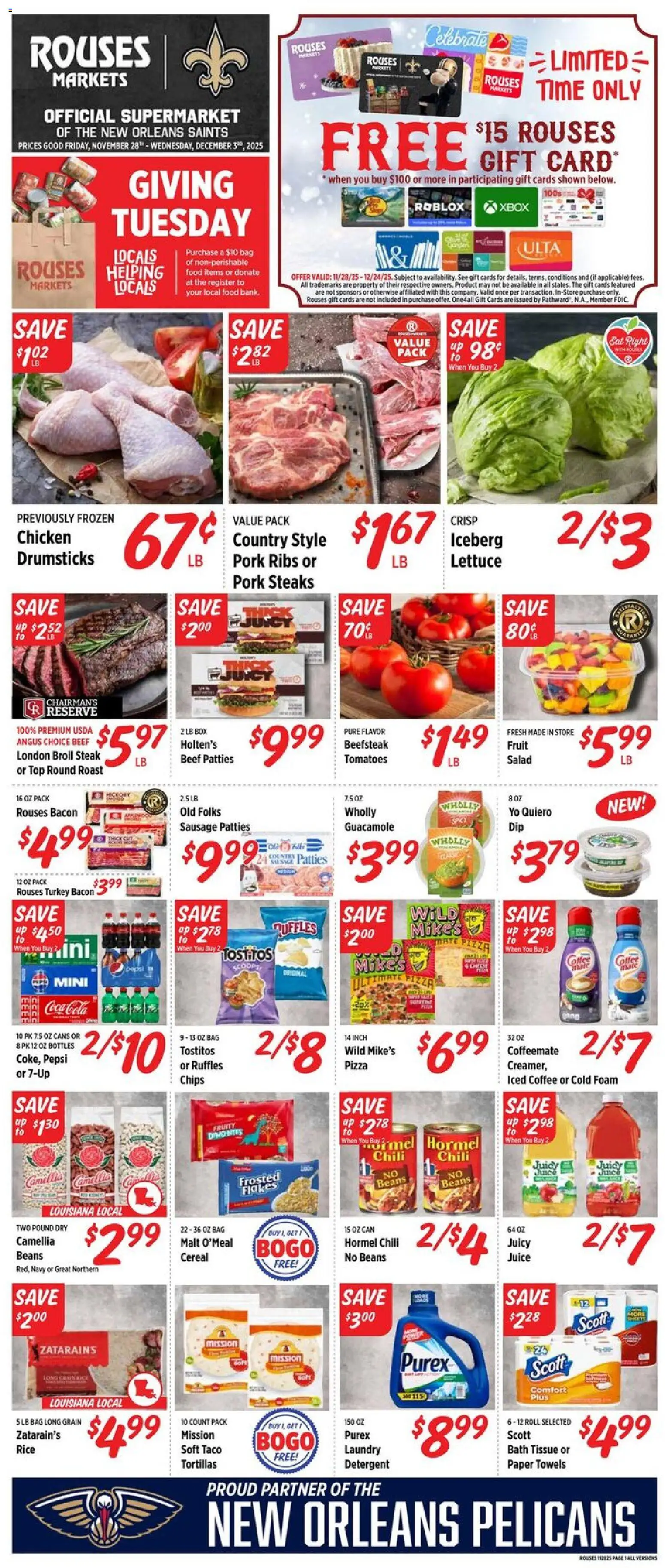 Ad Preview of Rouses Weekly Ad from 11/28/2025