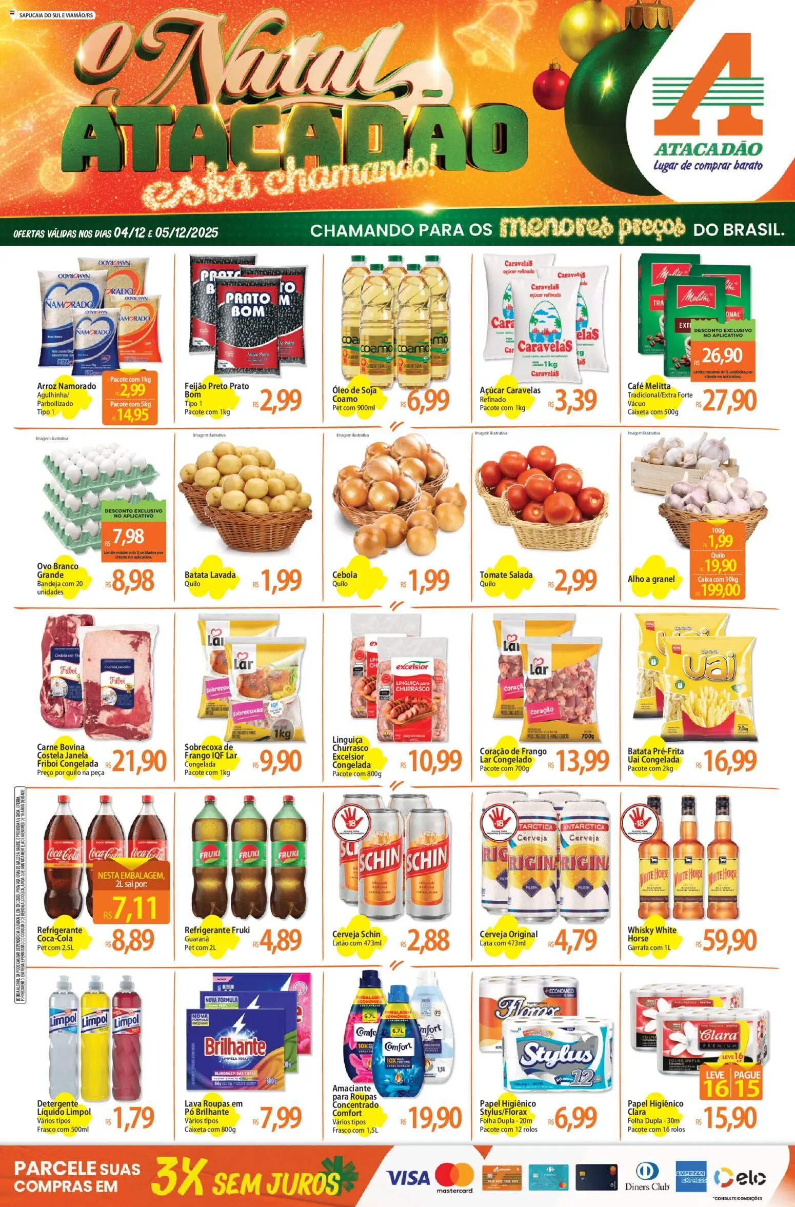 Pré-Visualização do folheto "Ofertas - RS" da loja Atacadão válido a partir de 04/12/2025