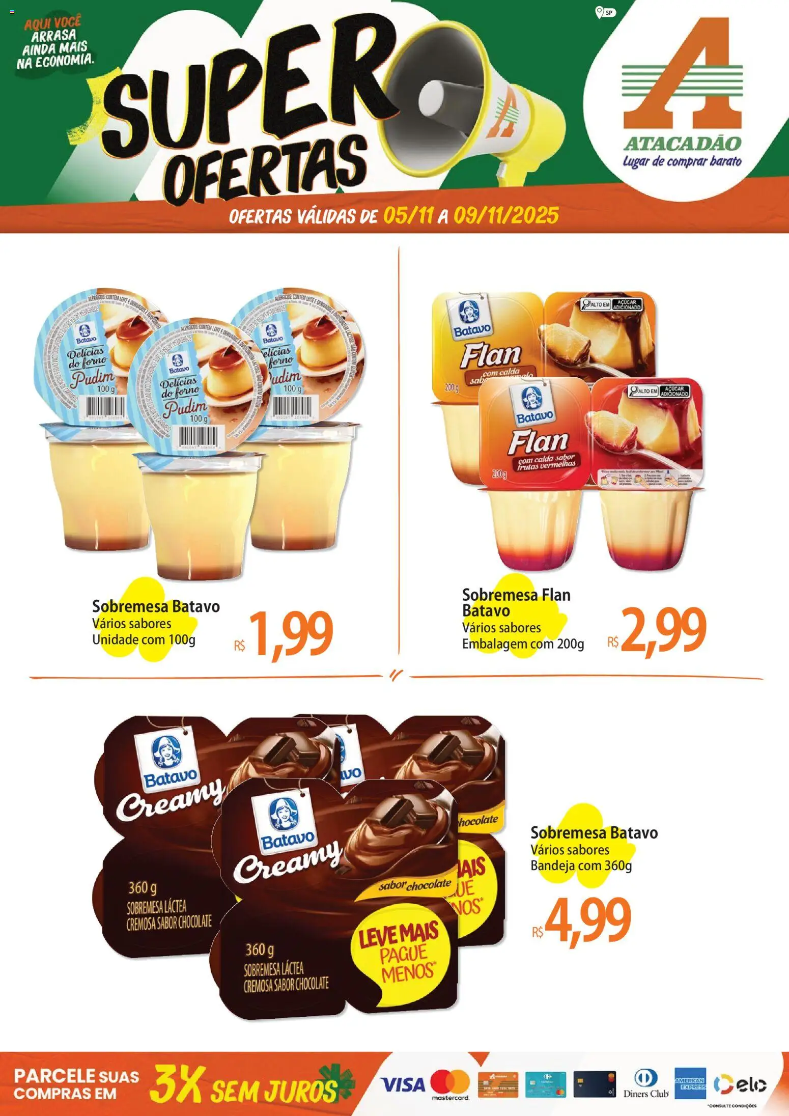 Pré-Visualização do folheto "Ofertas - SP" da loja Atacadão válido a partir de 05/11/2025