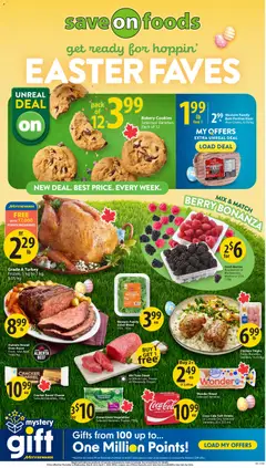 Un aperçu du dépliant Save on foods weekly flyer / circulaire du magasin Save on foods est valide à partir 26 mars 2026