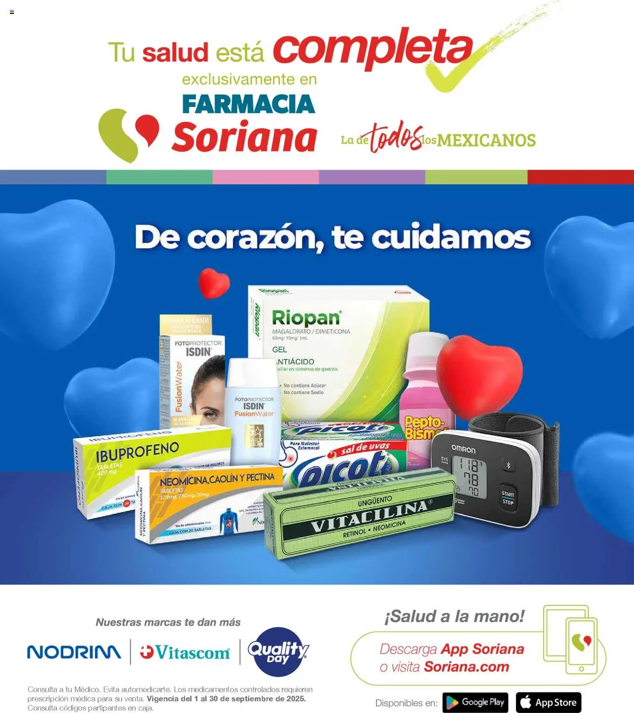 Folleto Farmacia Súper Nacional Soriana y sus promociones válidas desde el 01/09/2025 - Número de página 1
