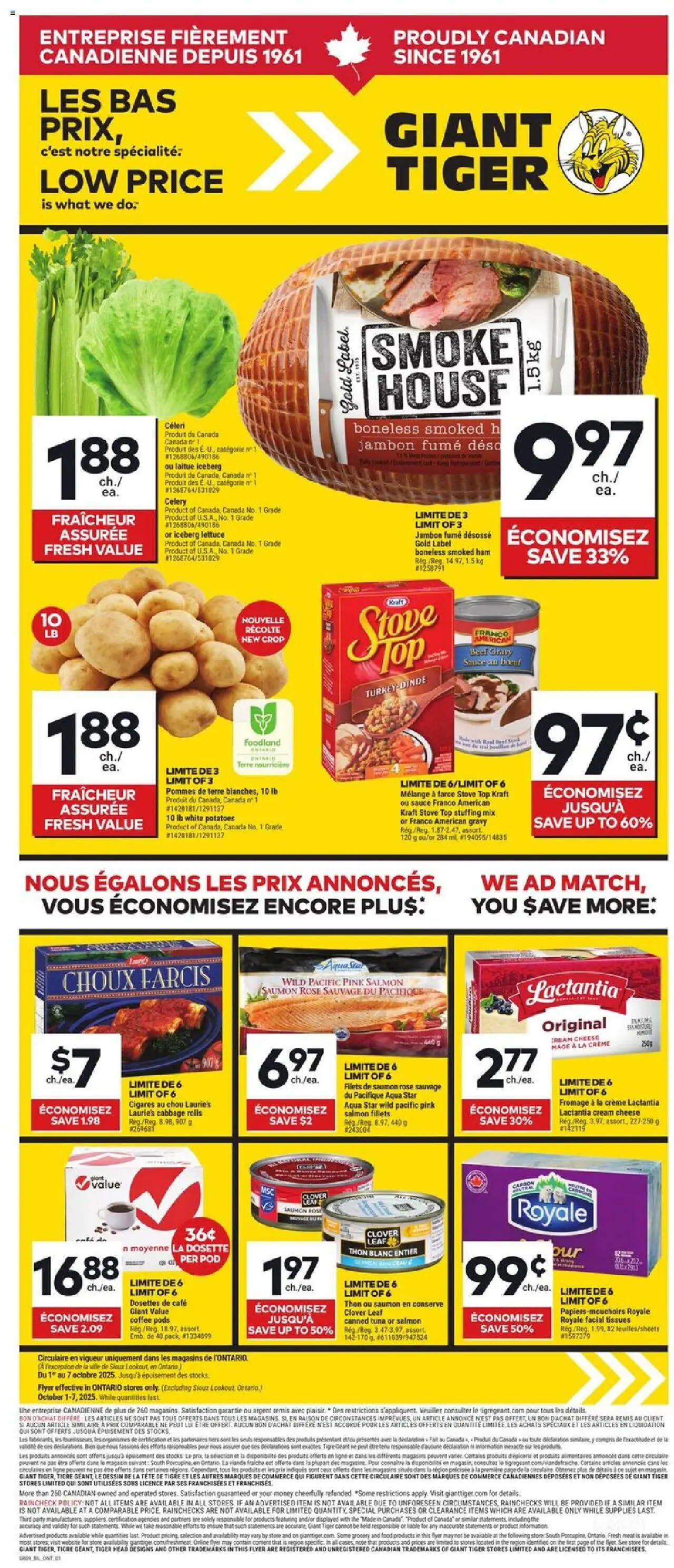 Giant Tiger flyer valid from Oct 01, 2025 - page number 1