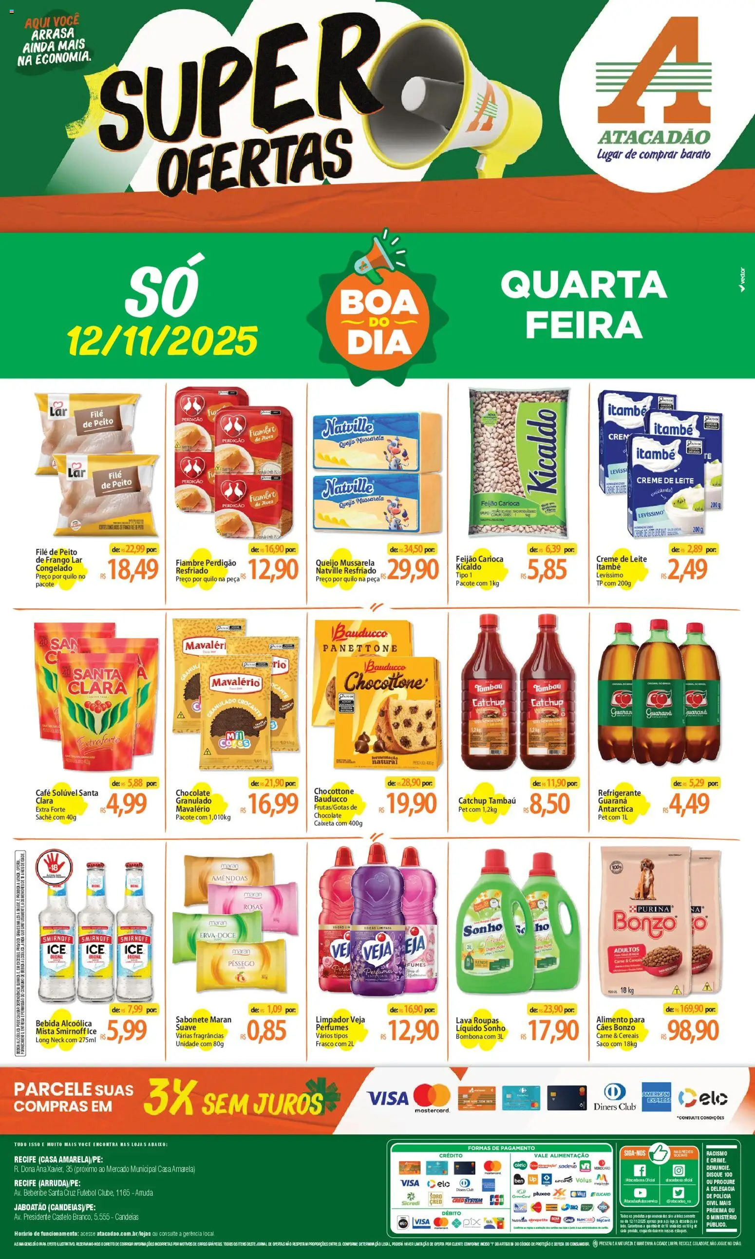 Pré-Visualização do folheto "Ofertas - PE" da loja Atacadão válido a partir de 12/11/2025
