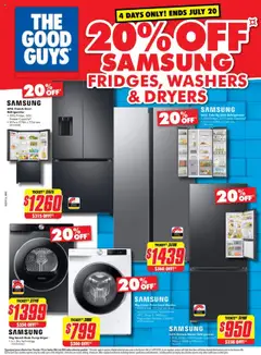 Preview of catalogue 20% Off Samsung Fridges, Washers & Dryers from shop The Good Guys valid 17/07/2025