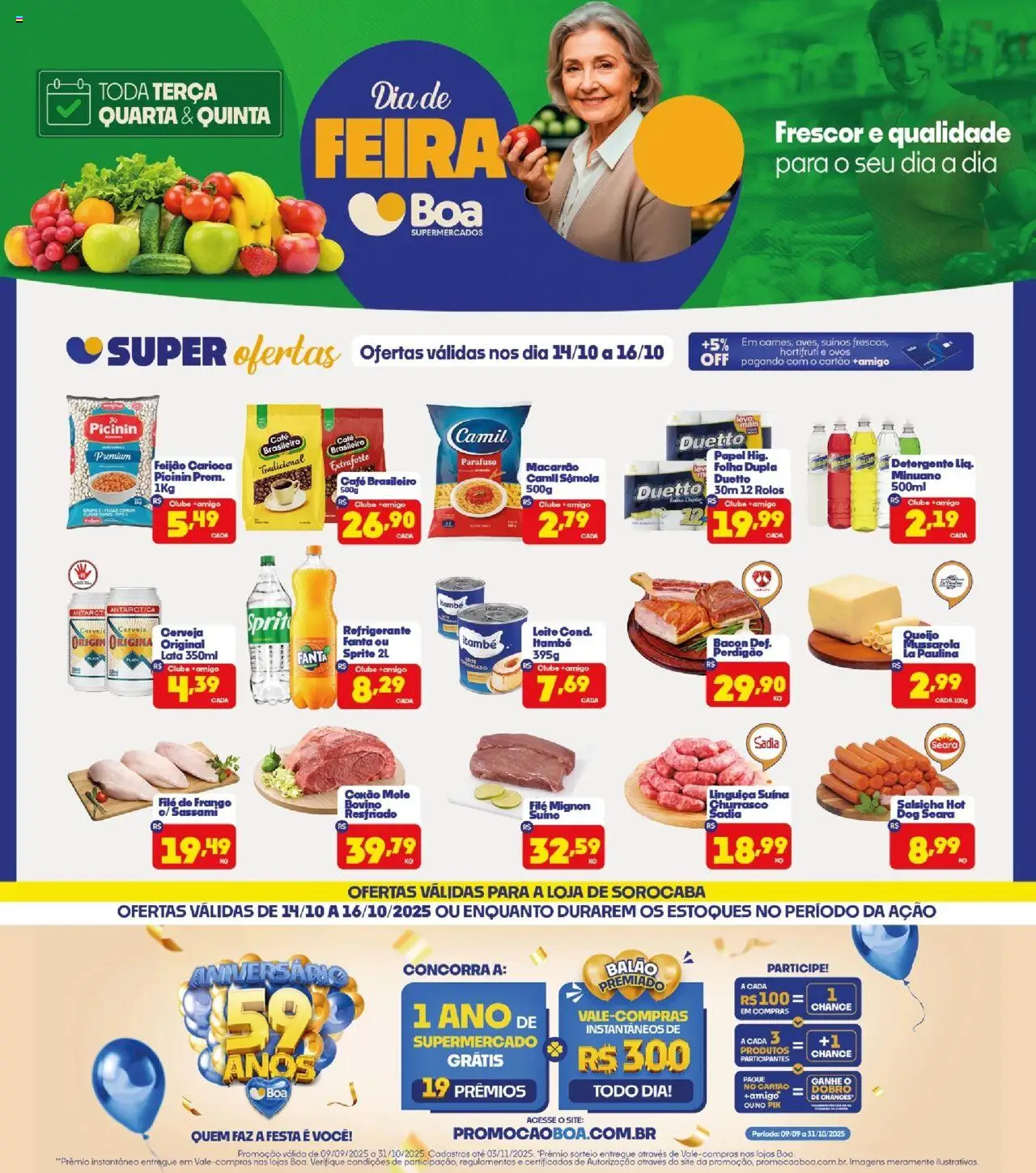 Boa Supermercados folheto "Ofertas da semana" válido a partir de 14/10/2025 - número de página 1