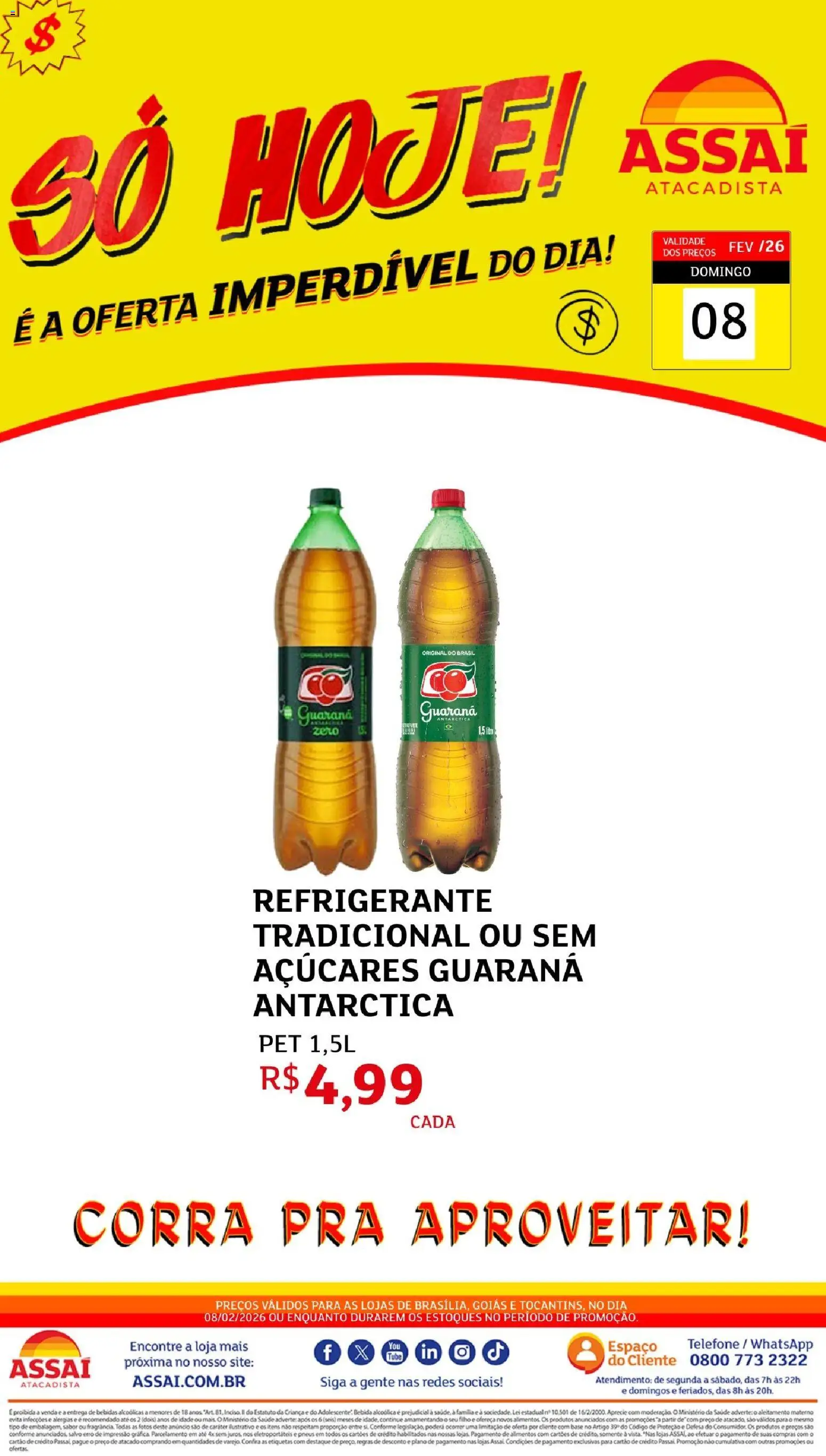 Pré-Visualização do folheto "Encarte - DF" da loja Assaí Atacadista válido a partir de 08/02/2026