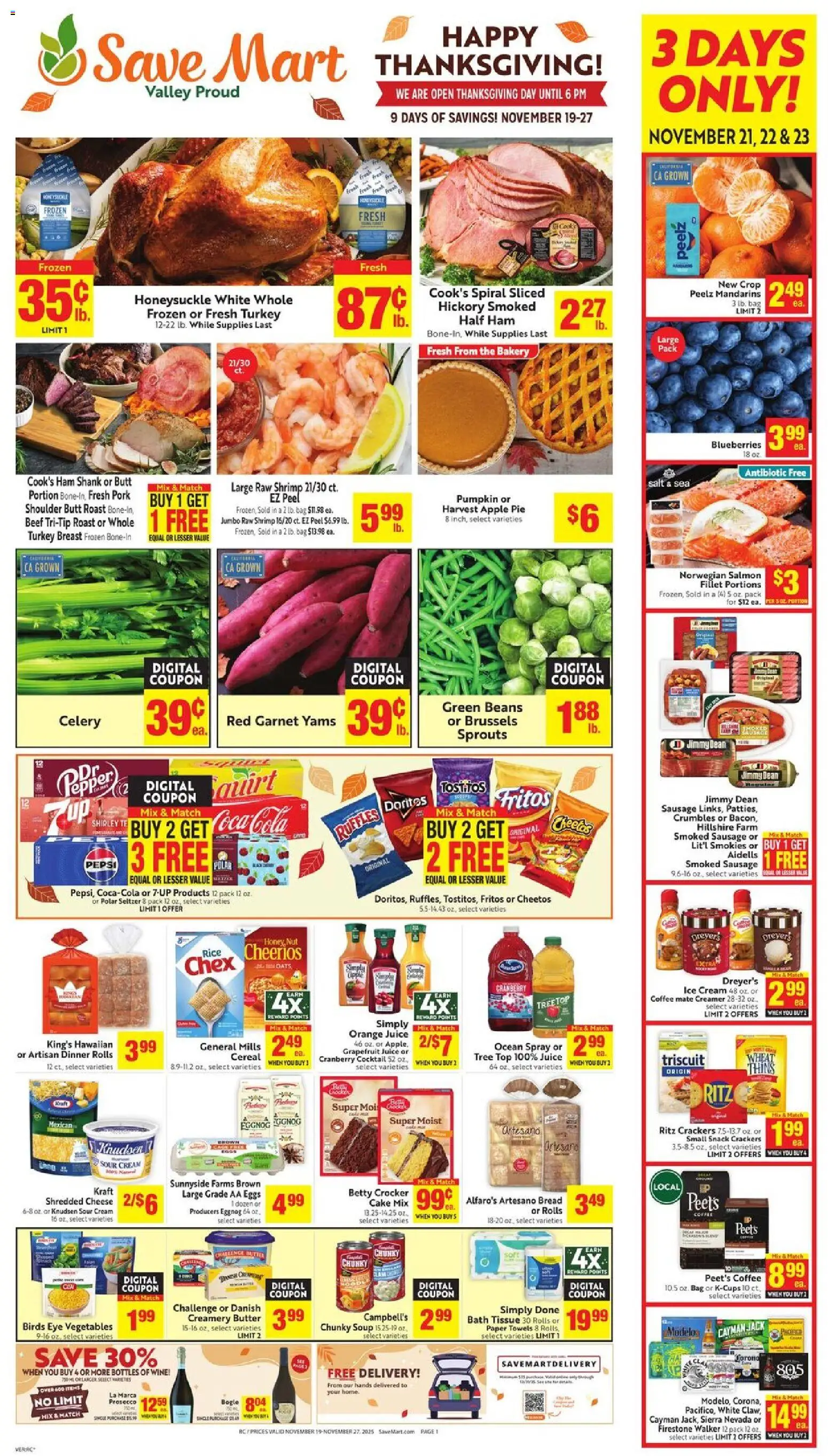 Ad Preview of Save Mart Weekly Ad from 11/19/2025