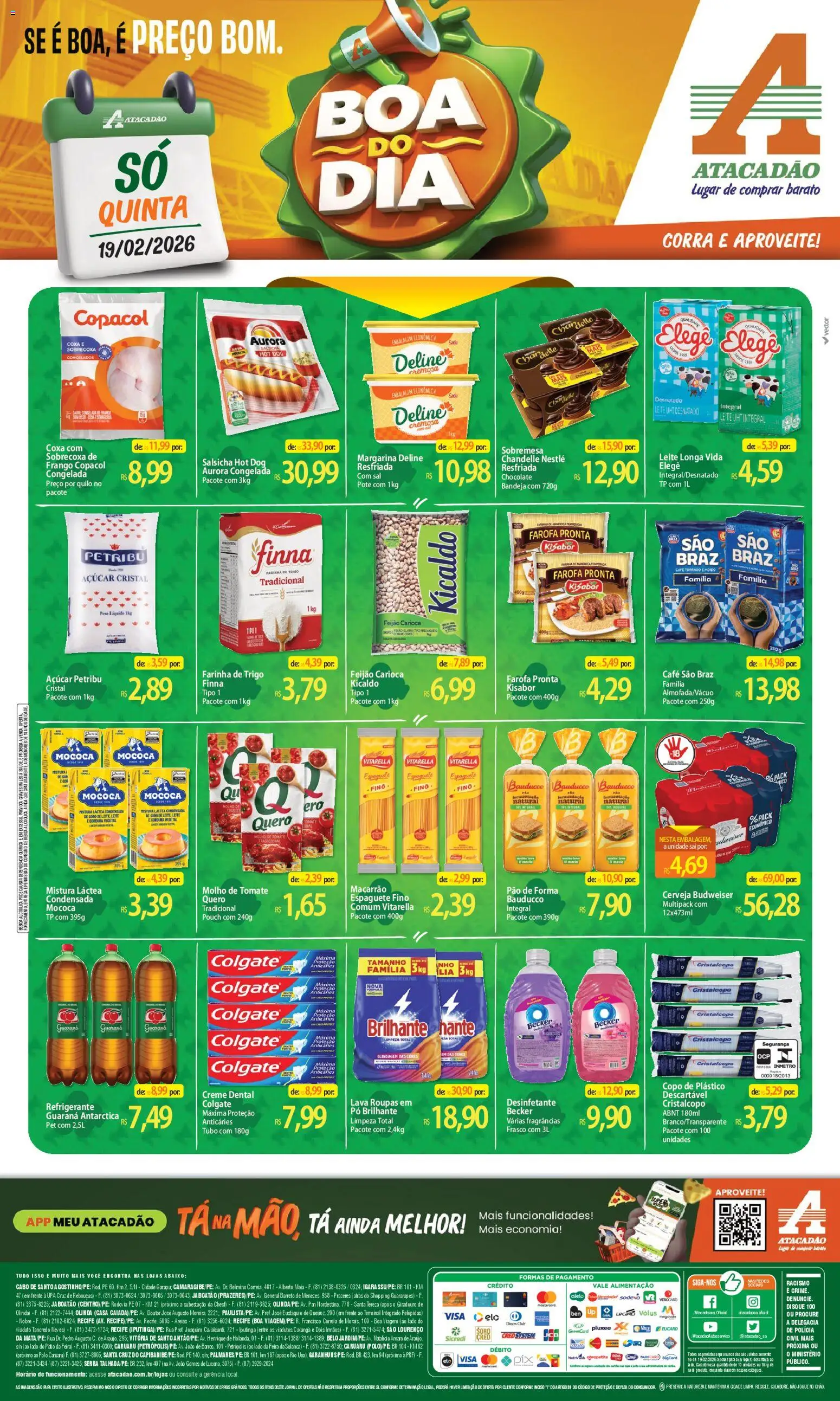 Pré-Visualização do folheto "Ofertas - PE" da loja Atacadão válido a partir de 19/02/2026