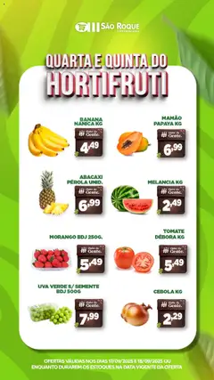 Pré-Visualização do folheto "Ofertas da semana" da loja São Roque Supermercados válido a partir de 17/09/2025