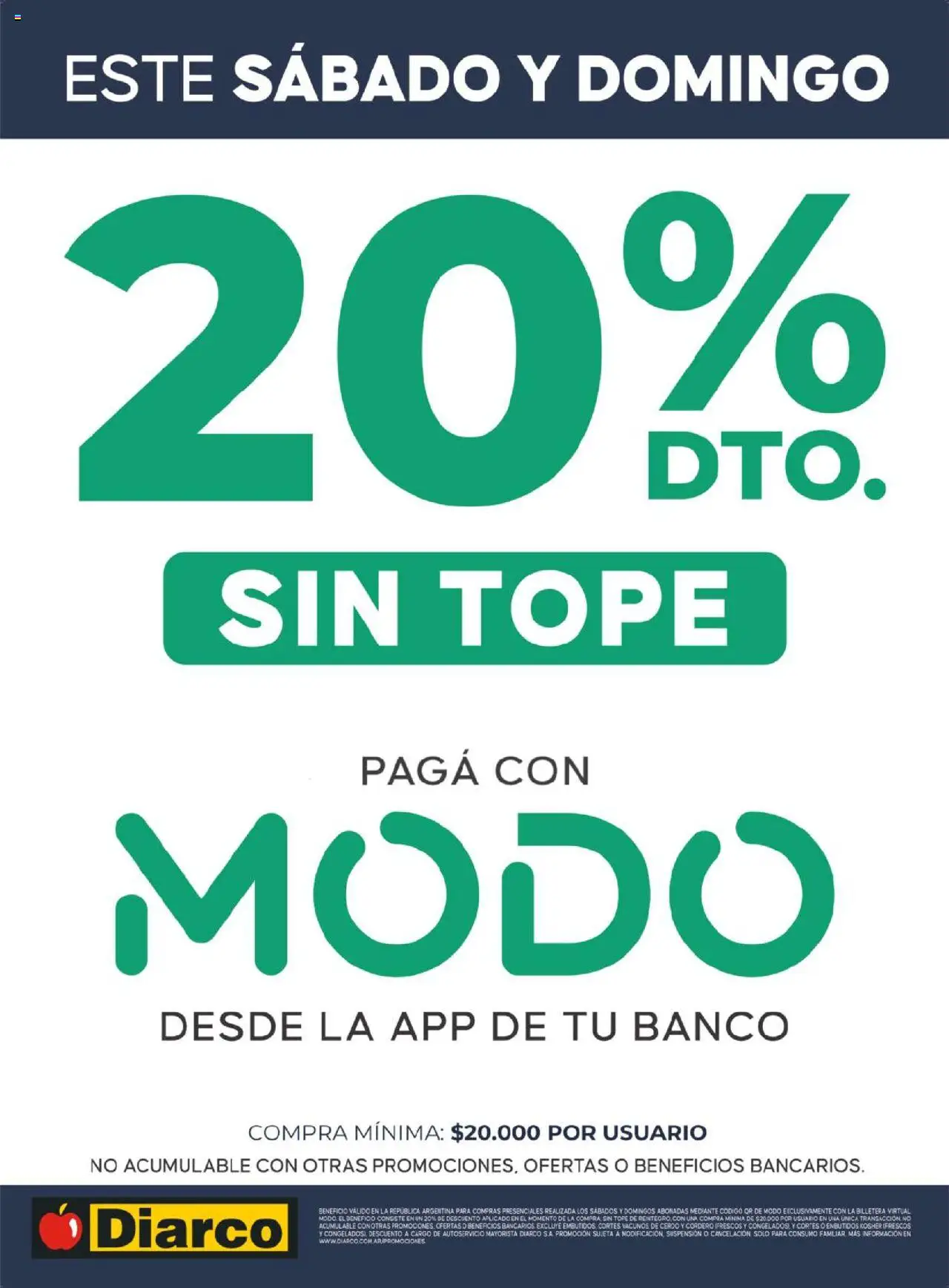 Diarco 20% Off Con Modo del 13/09/2025 Online