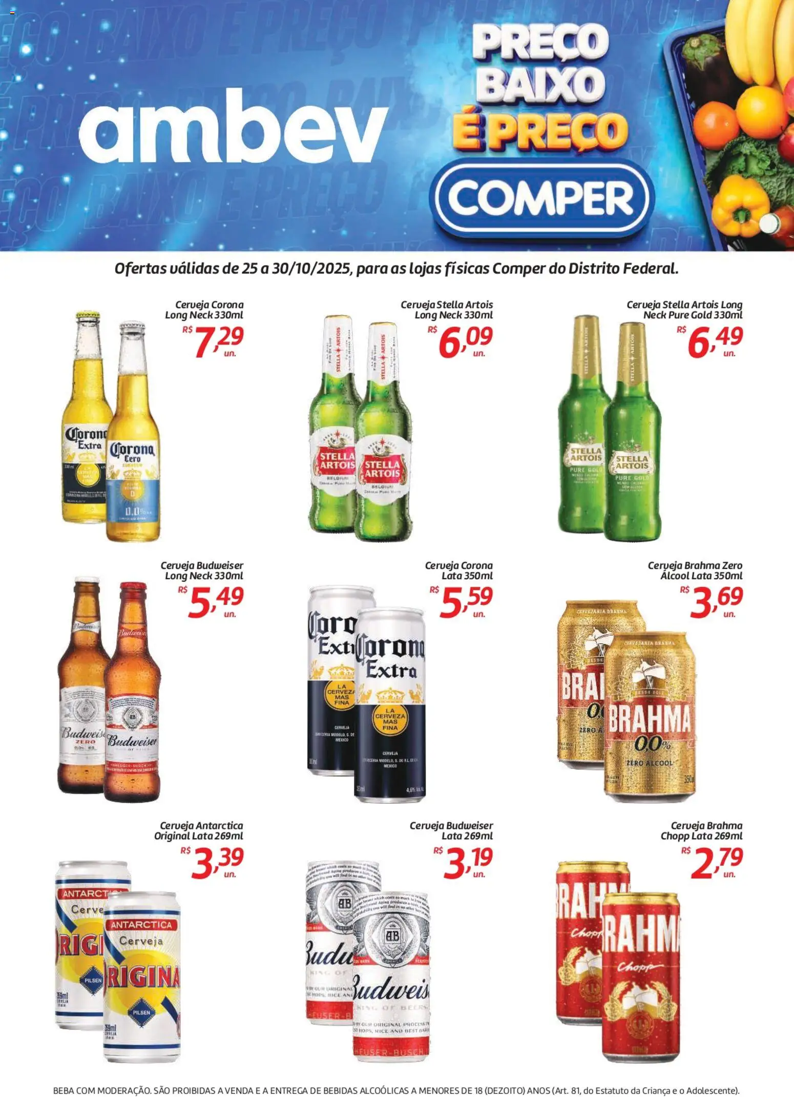 Pré-Visualização do folheto "Ofertas Ambev" da loja Comper válido a partir de 25/10/2025