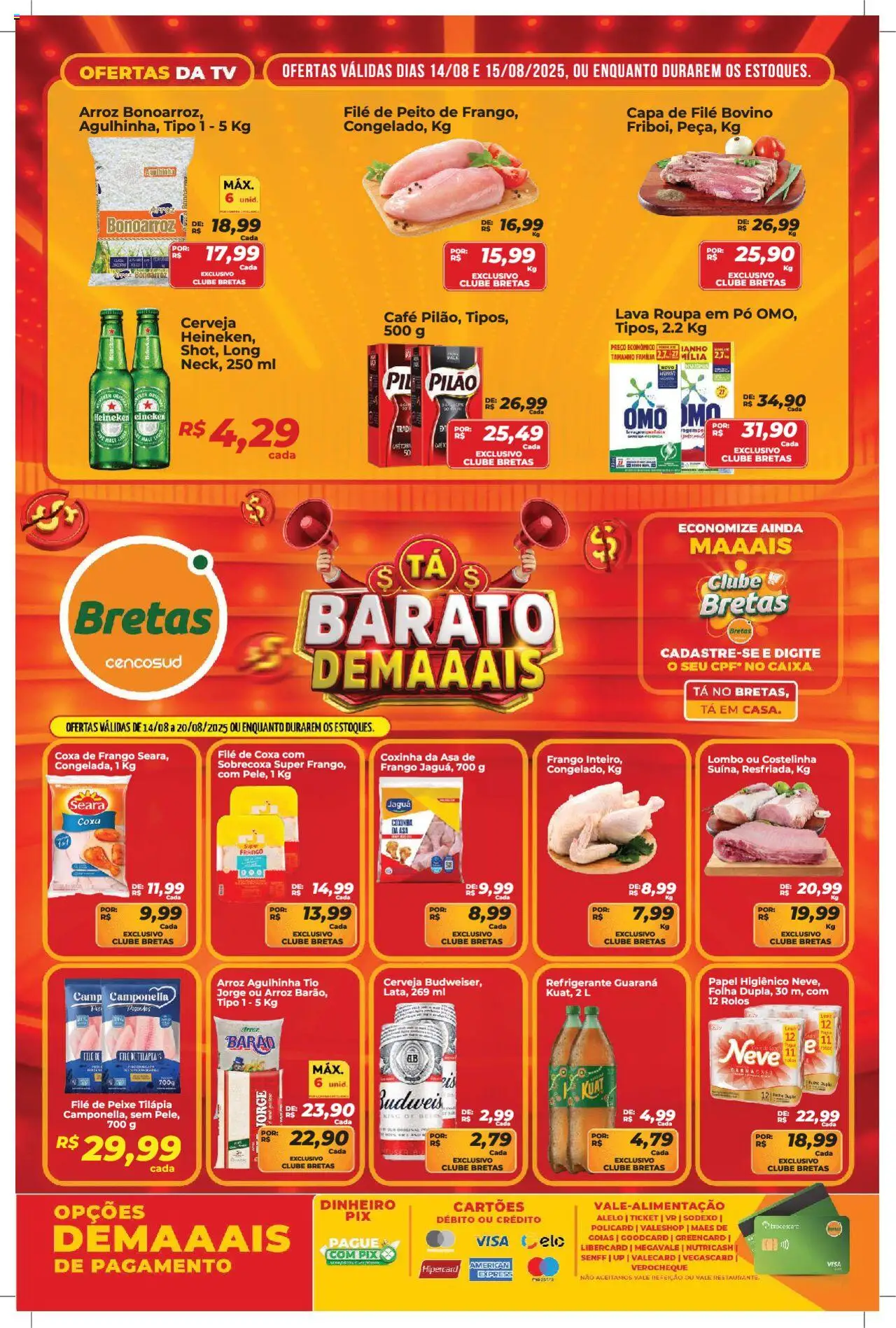 Bretas folheto "Ofertas da semana" válido a partir de 14/08/2025 - número de página 1