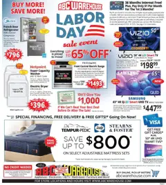 Ad Preview of ABC Warehouse Weekly Ad from 09/07/2025