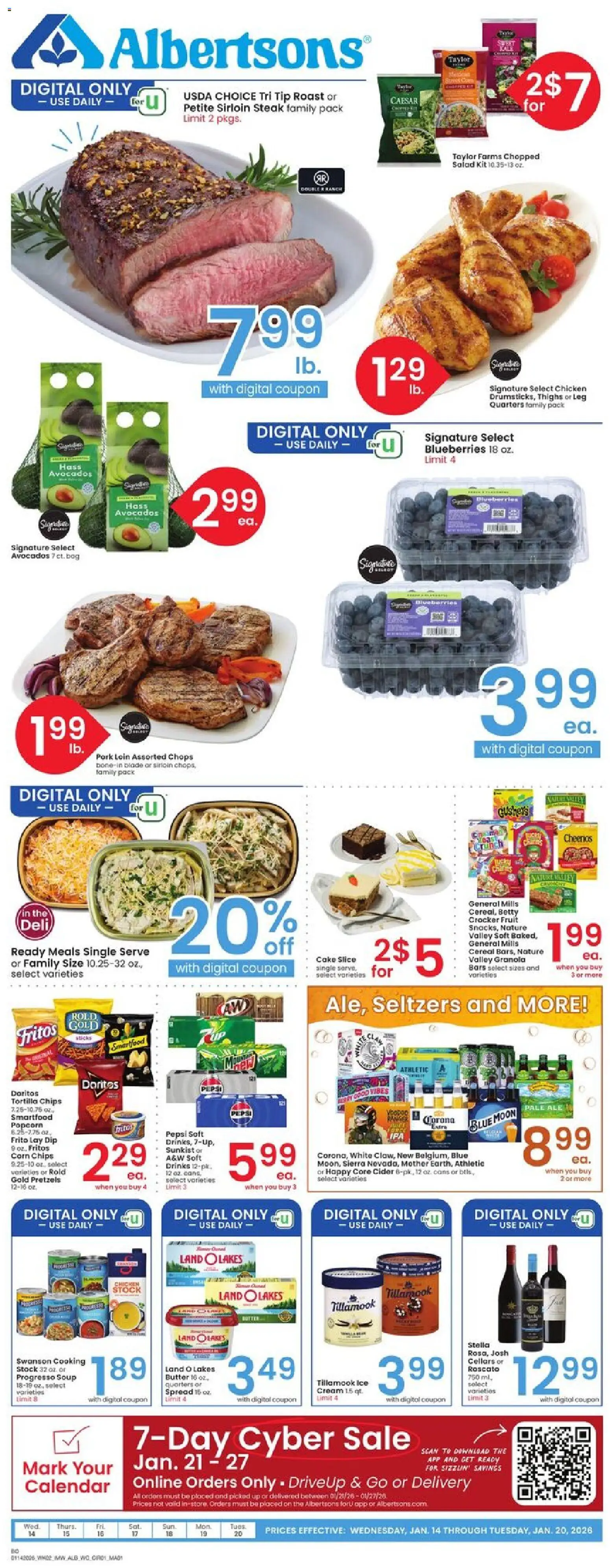 Ad Preview of Albertsons Weekly Ad from 01/14/2026