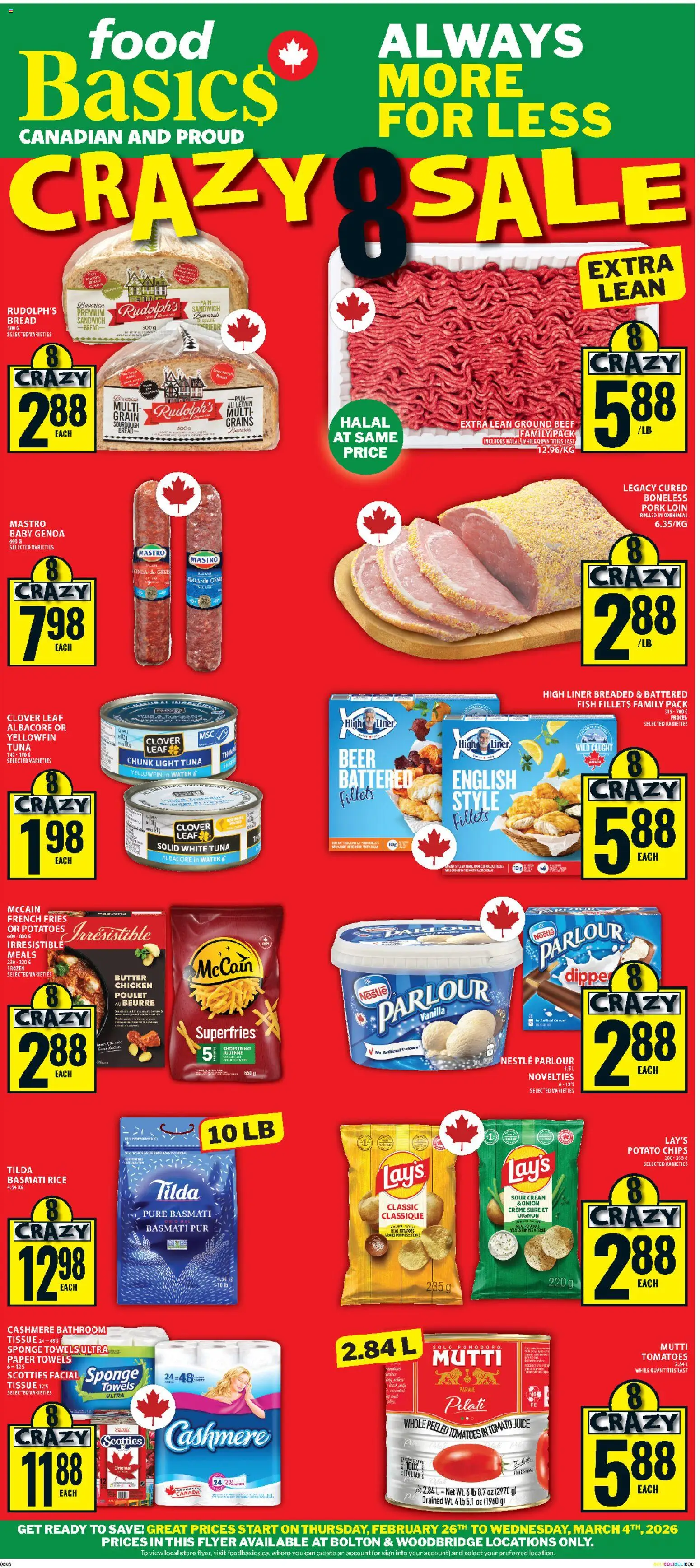 Preview of leaflet Woodbridge from shop Food Basics is valid from Feb 26, 2026