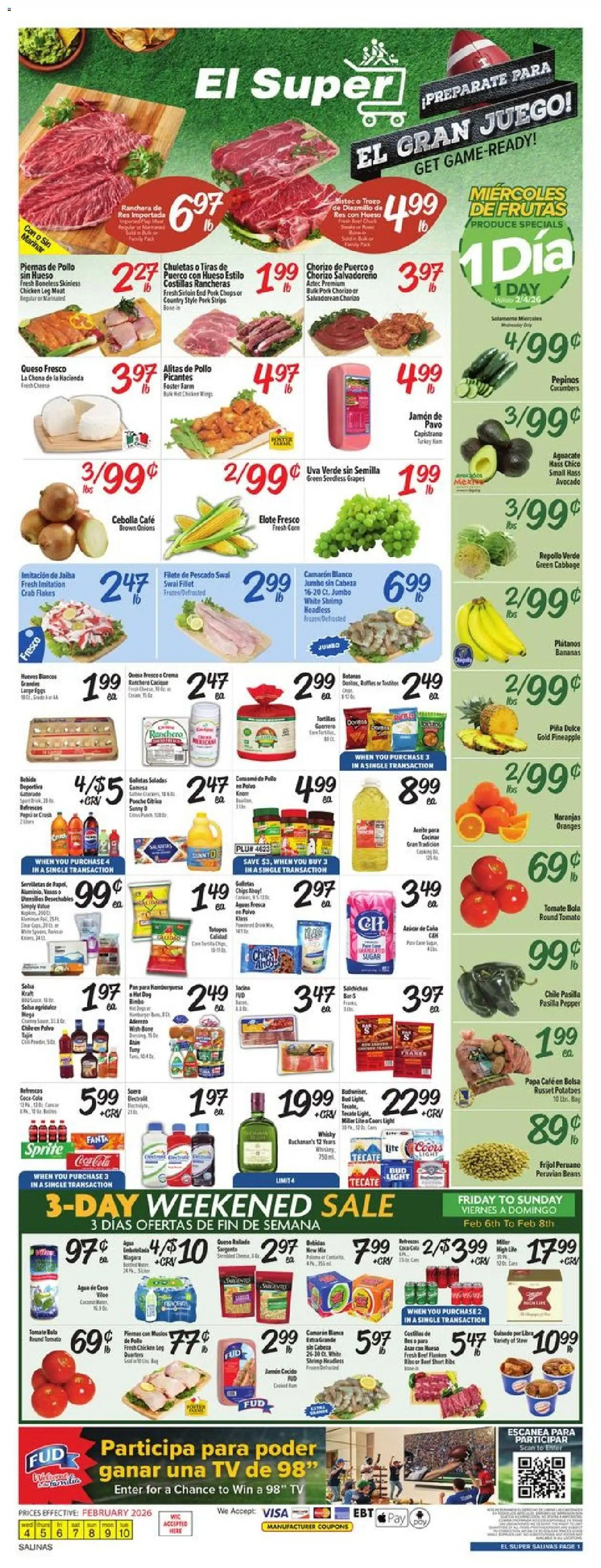 Ad Preview of El Super Weekly Ad from 02/04/2026